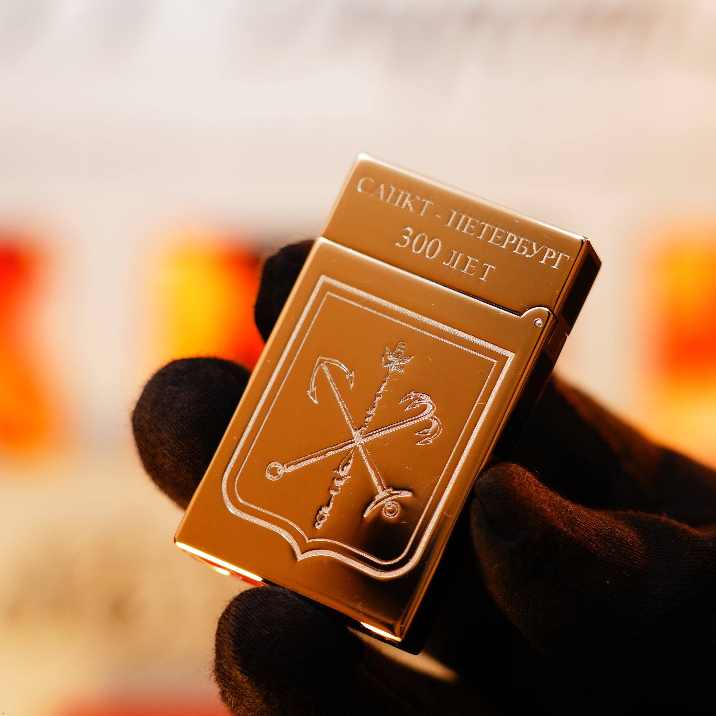 Vintage 2003 S.T. Dupont Ligne 2 Large “Saint Petersburg” Limited Edition Heavy Platinum Lighter – 1 of 300 Full Set “cling” sound