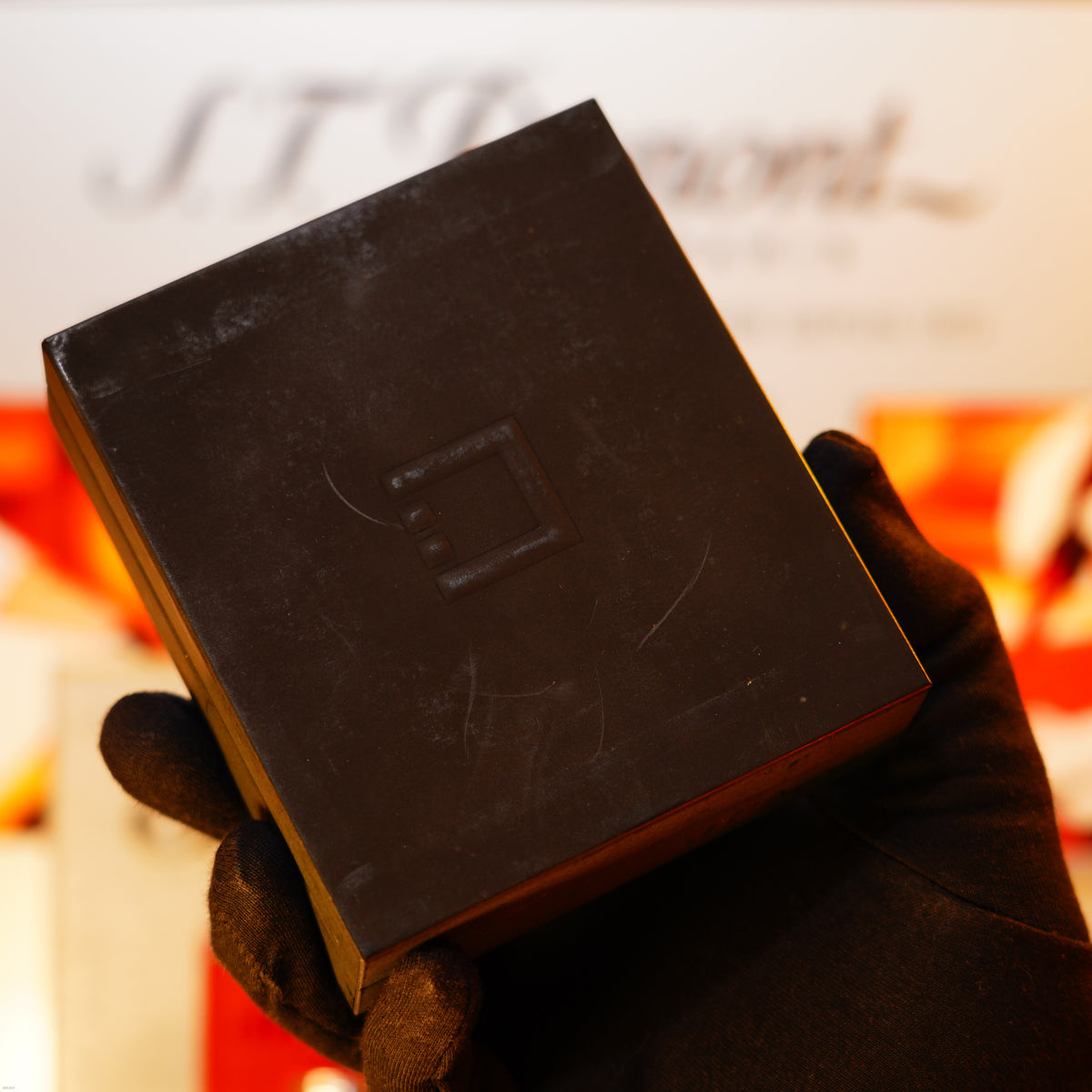 Vintage 1990 S.T. Dupont Ligne 2 Large Montparnasse Lighter – Heavy Platinum Finish, Signature Loud ‘Cling’, Full Set