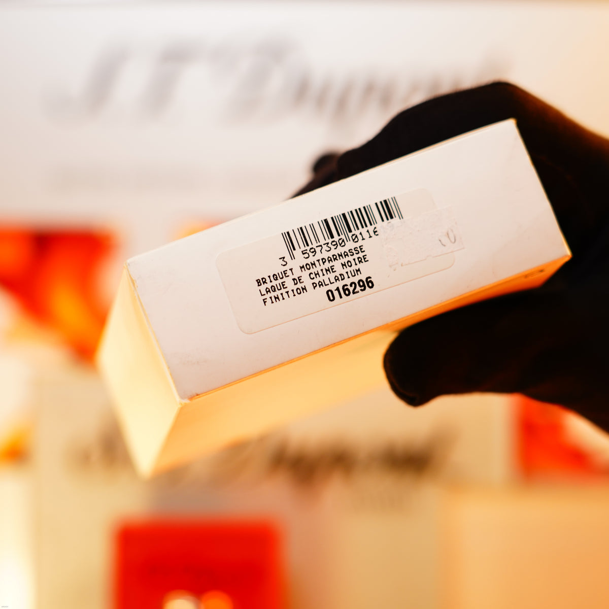 Vintage 1990 S.T. Dupont Ligne 2 Montparnasse Lighter – Heavy Platinum Finish with Natural Black Lacquer Panels, Elegant Large Format, Full Set