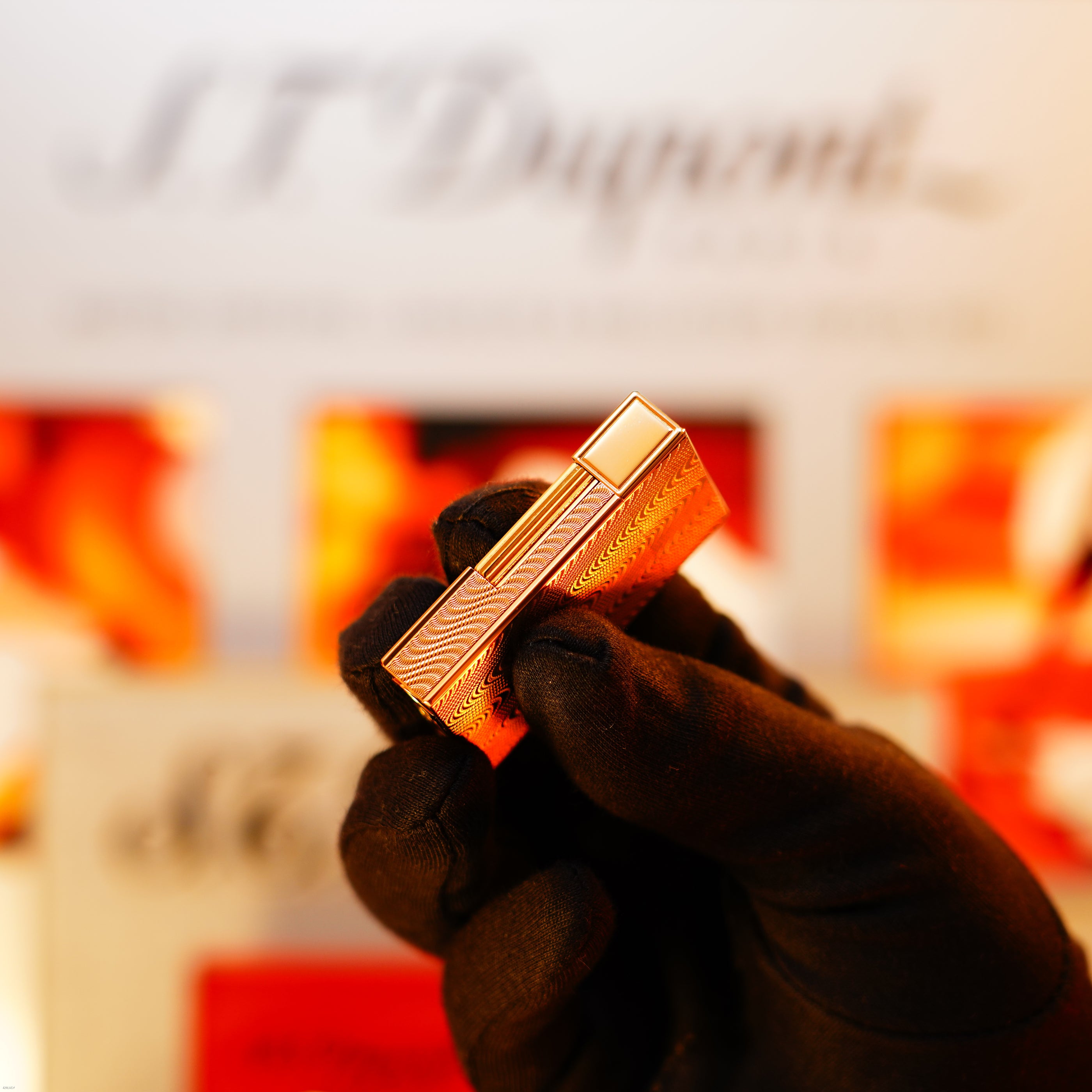 Vintage 1993 S.T. Dupont Ligne 2 Medium rare “Guilloché” Lighter - Original 1993 Invoice & Signed Documents