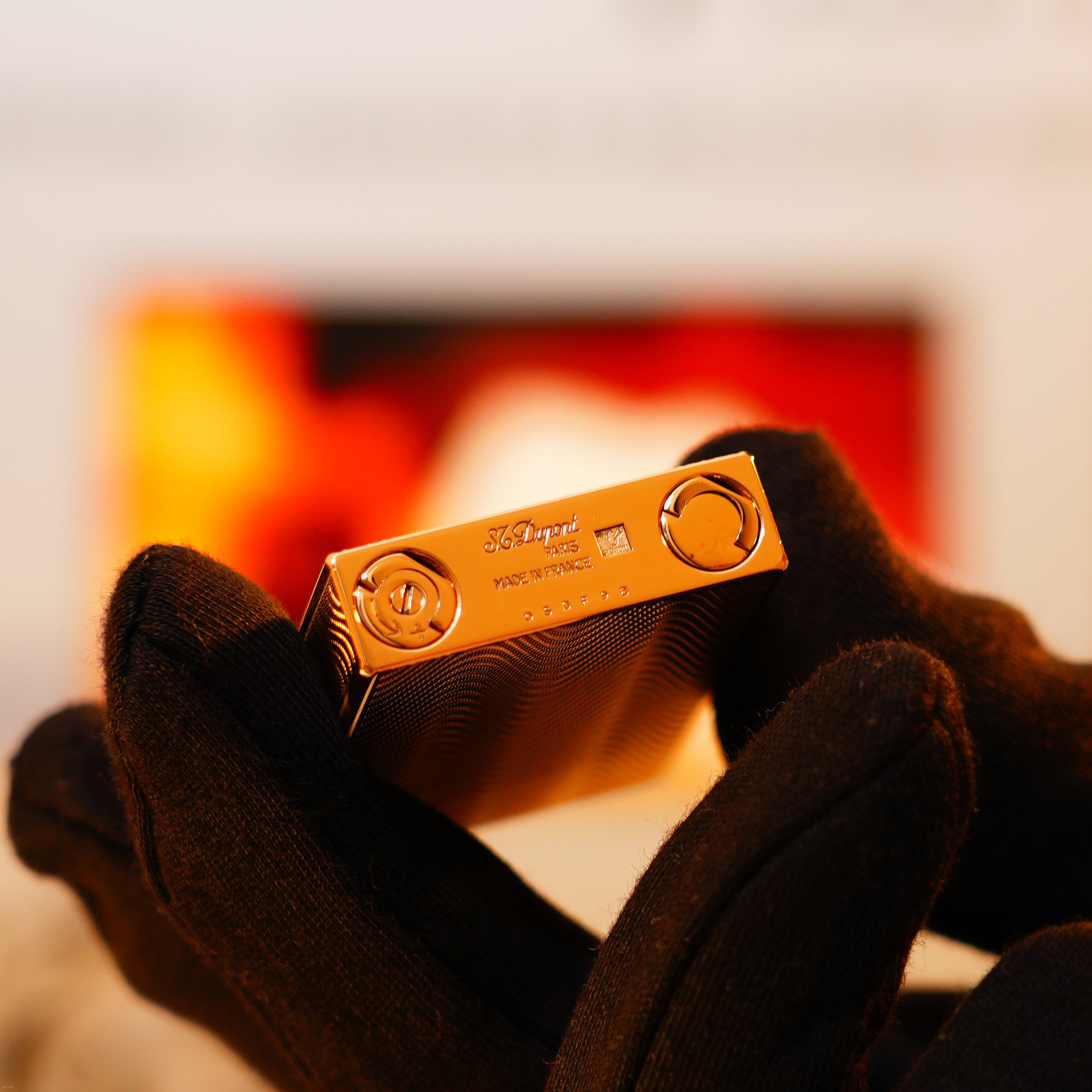 Vintage 1993 S.T. Dupont Ligne 2 Medium rare “Guilloché” Lighter - Original 1993 Invoice & Signed Documents