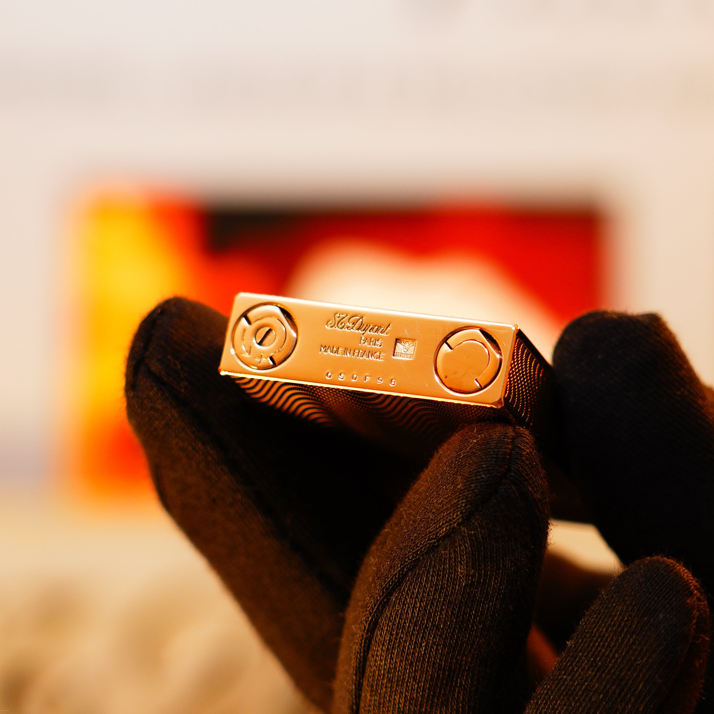 Vintage 1993 S.T. Dupont Ligne 2 Medium rare “Guilloché” Lighter - Original 1993 Invoice & Signed Documents