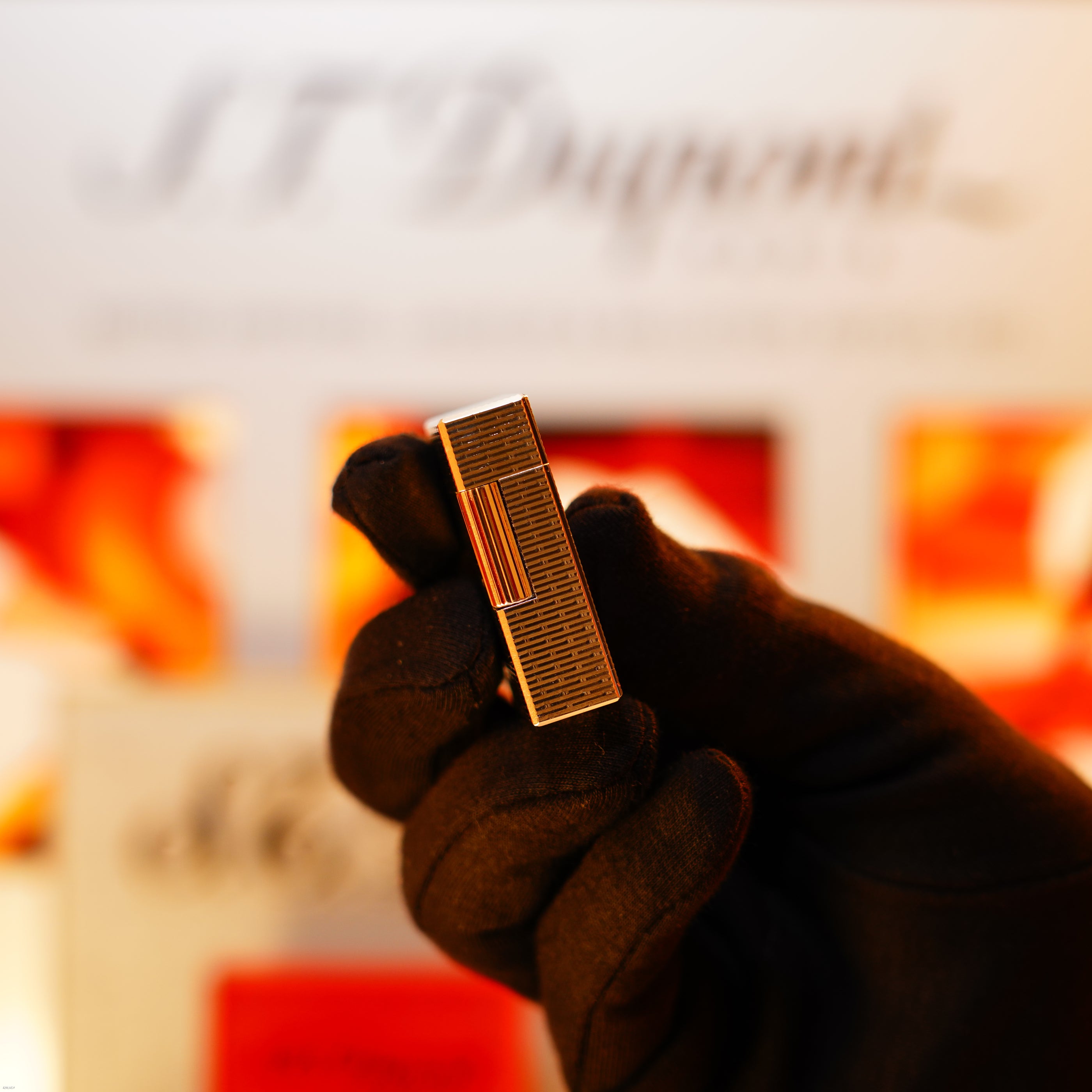 Vintage 1990 S.T. Dupont Ligne 1 Heavy Silver Finish Short “3D Guilloché” Lighter – Mixed Stripe & Dot Relief Pattern