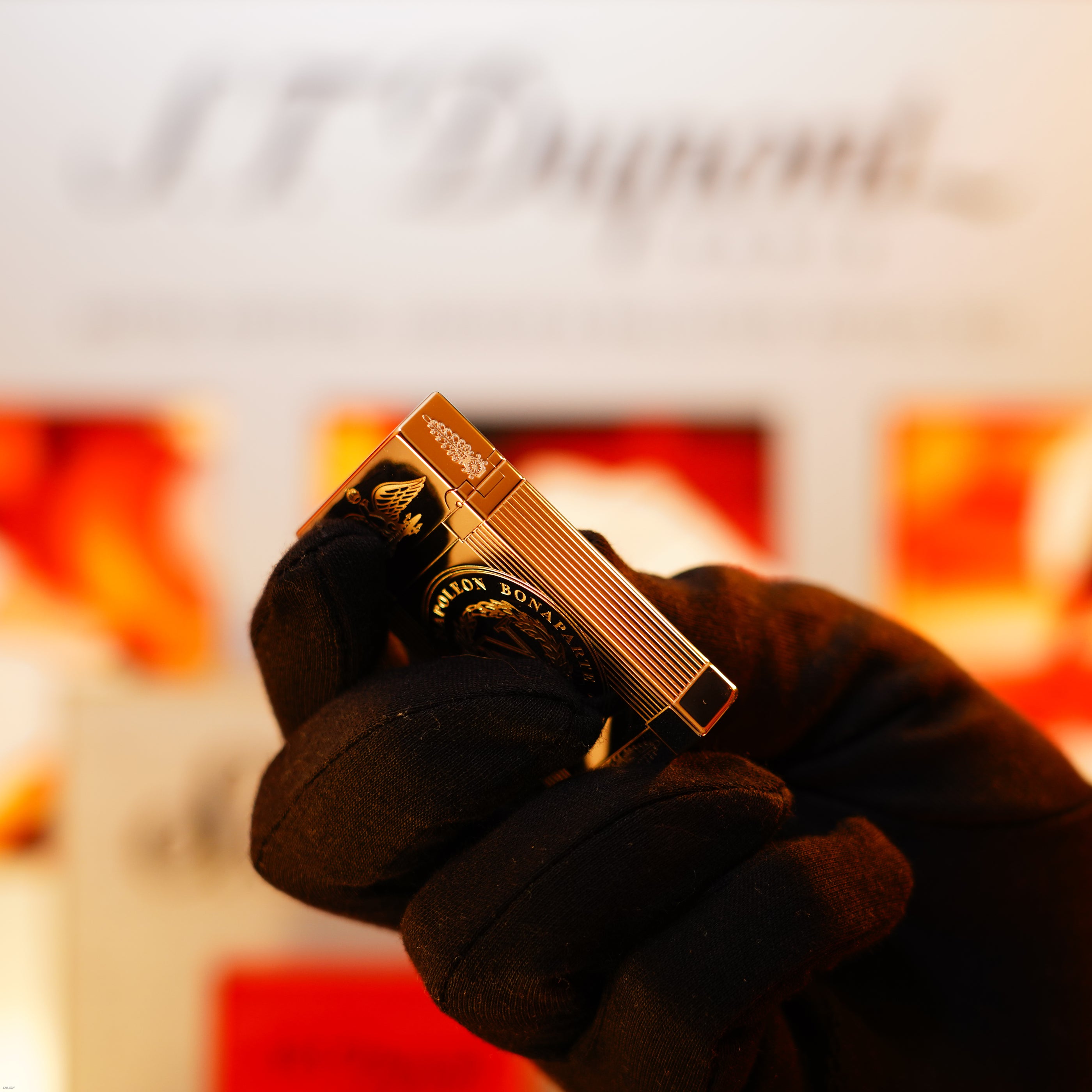 Vintage 1998 S.T. Dupont Ligne 2 Large “Napoleon Bonaparte” Limited Edition – Palladium Finish, One of 1500, Collector Set, Good Condition with Minor Mark