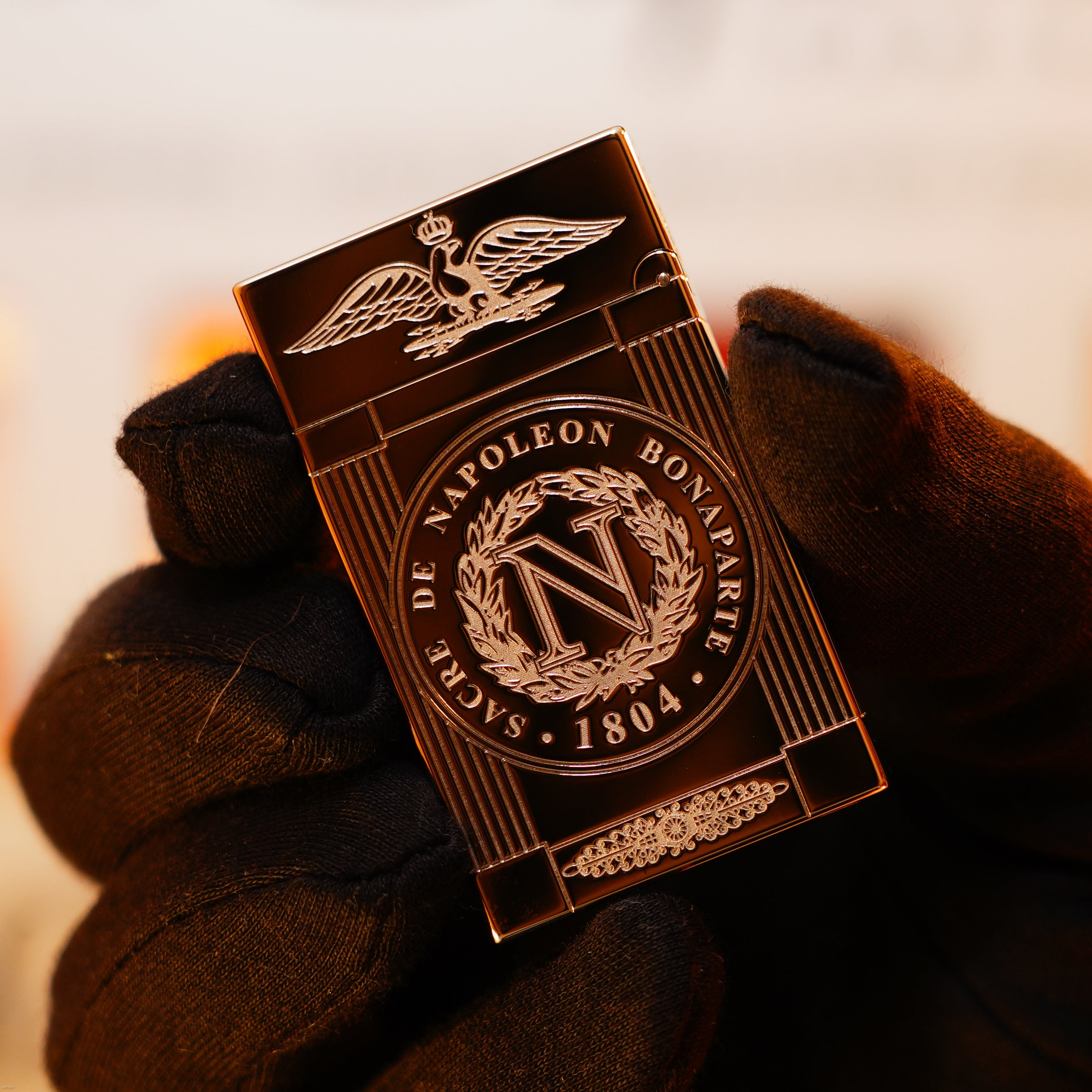 Vintage 1998 S.T. Dupont Ligne 2 Large “Napoleon Bonaparte” Limited Edition – Palladium Finish, One of 1500, Collector Set, Good Condition with Minor Mark