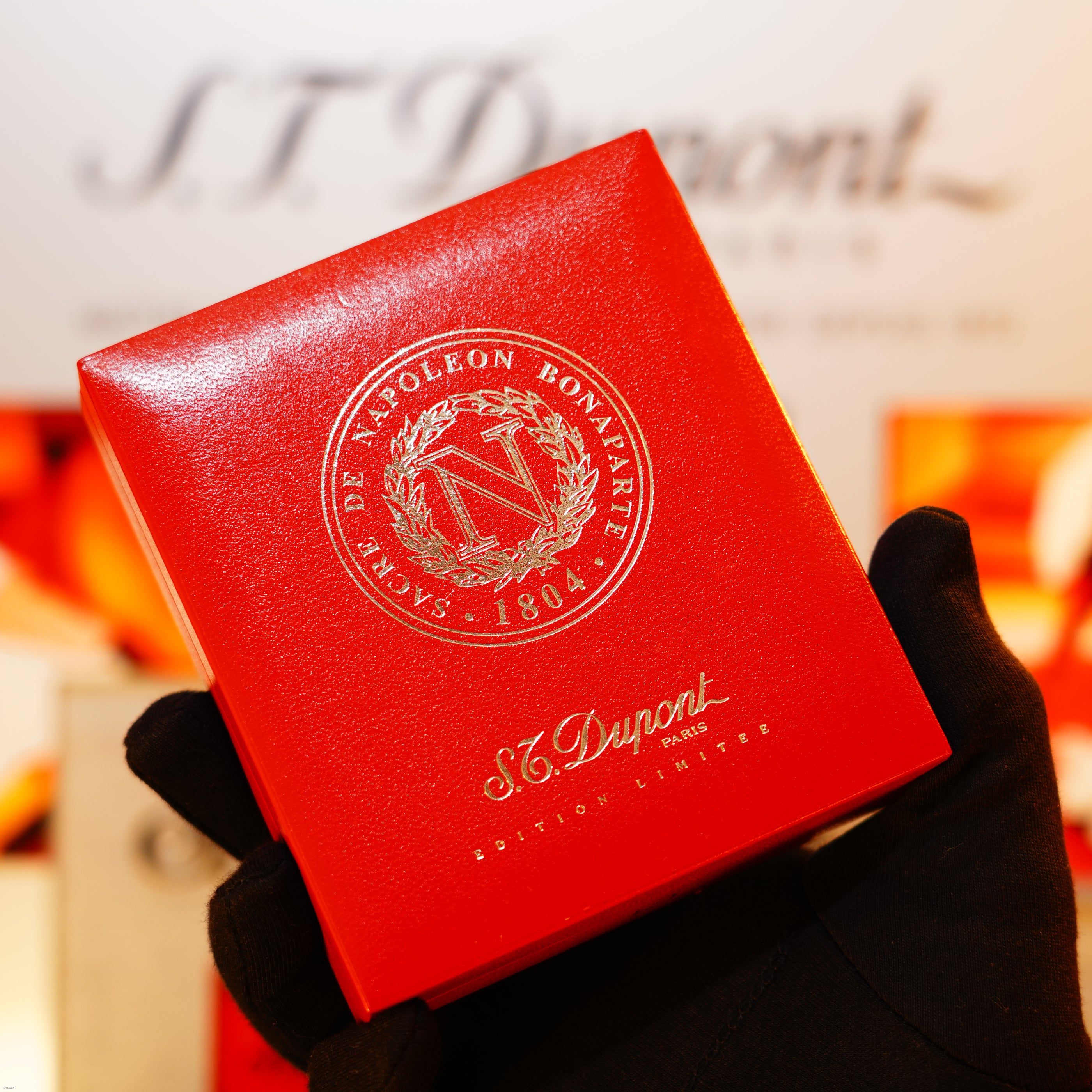 Vintage 1998 S.T. Dupont Ligne 2 Large “Napoleon Bonaparte” Limited Edition – Palladium Finish, One of 1500, Collector Set, Good Condition with Minor Mark