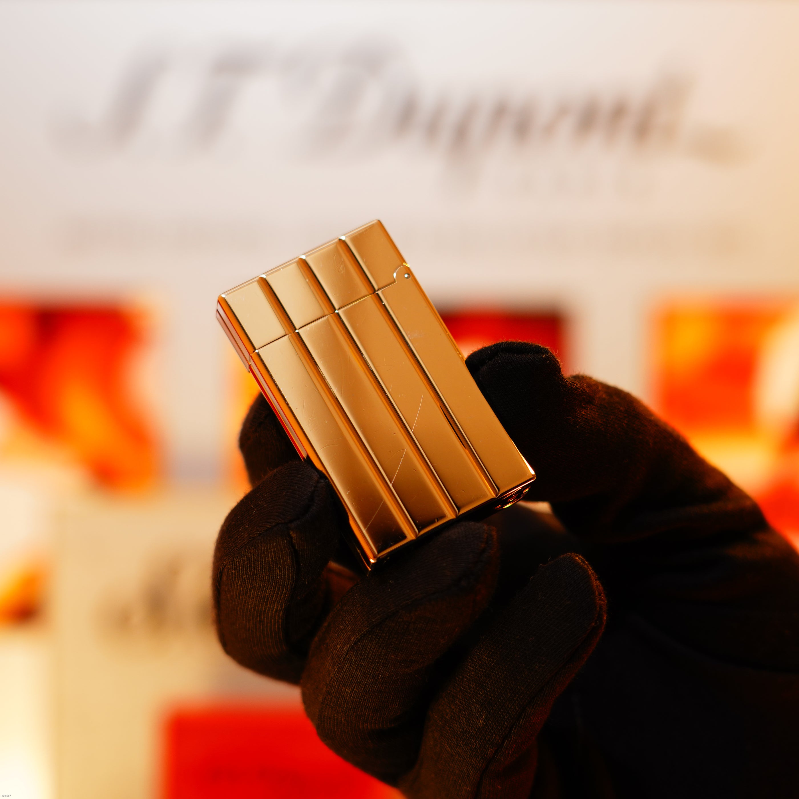 Vintage 2000 S.T. Dupont Ligne 2 Large “Night &amp; Light” Diamonds Edition – Solid Platinum Bar Set with 14 Natural Brilliant Diamonds, Loud Clink, Full Set with Certificate