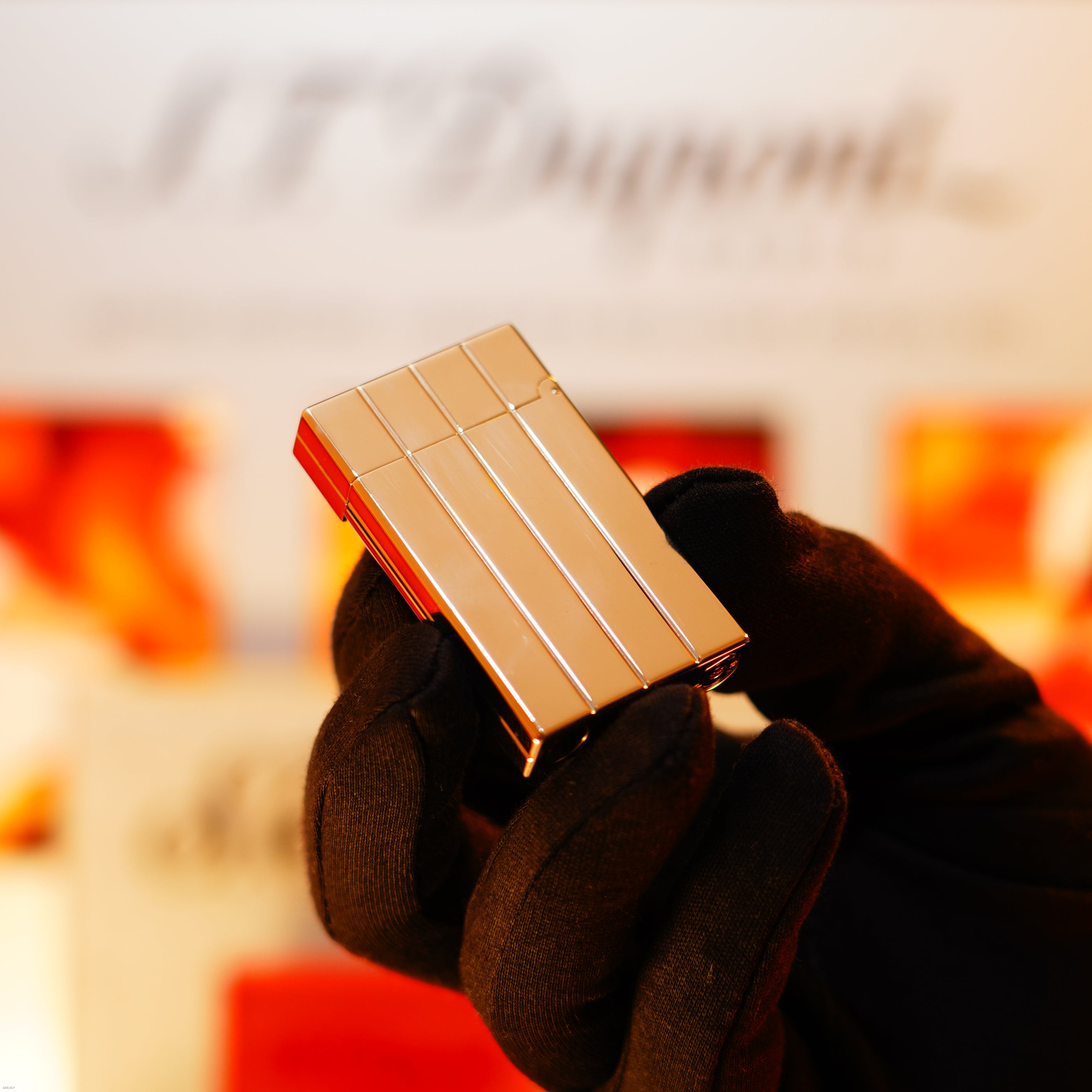 Vintage 2000 S.T. Dupont Ligne 2 Large “Night &amp; Light” Diamonds Edition – Solid Platinum Bar Set with 14 Natural Brilliant Diamonds, Loud Clink, Full Set with Certificate