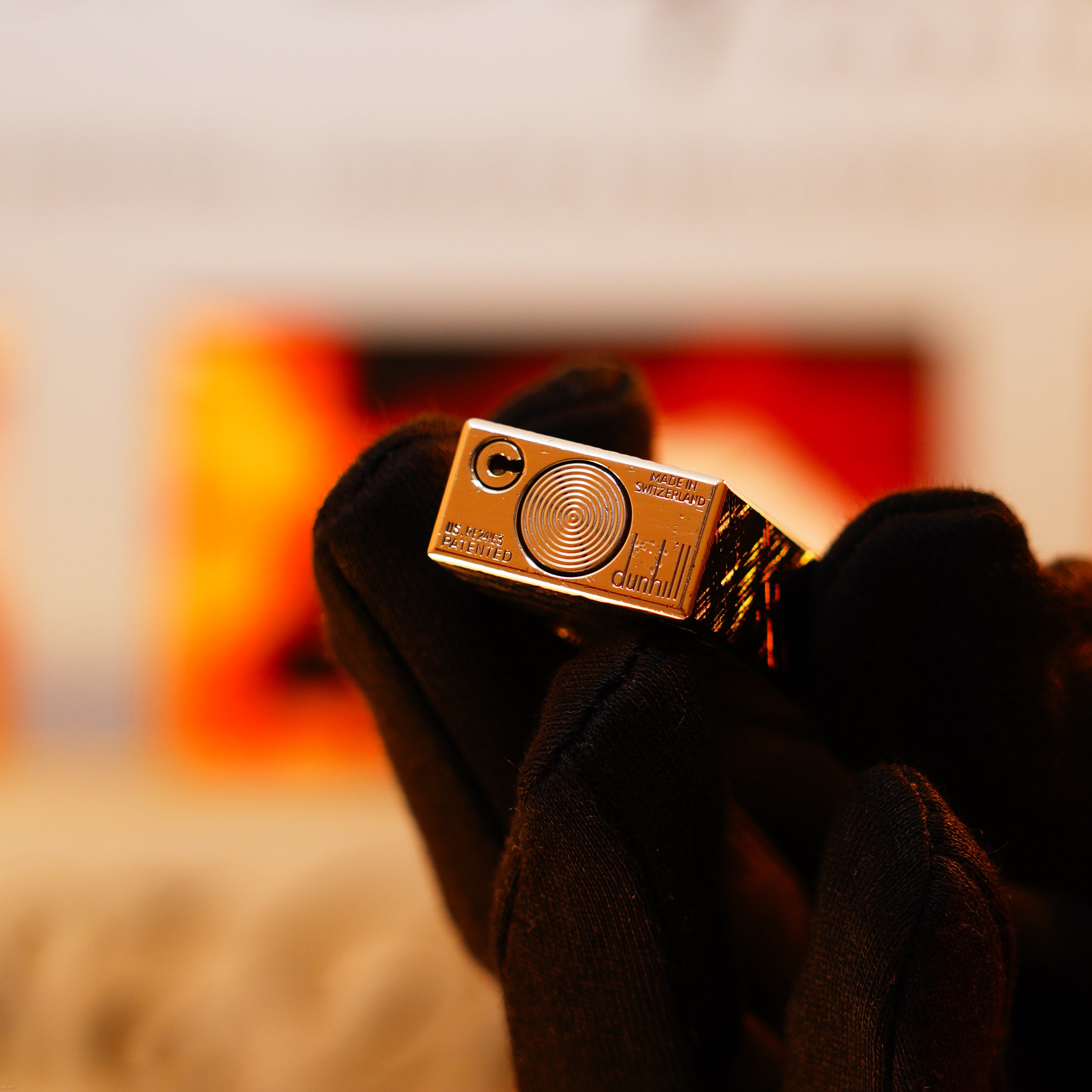 Vintage 1971 Dunhill Rollagas “Cross Hatch” Lighter – Heavy Silver Finish, Rare Early Pattern, Good Full Set