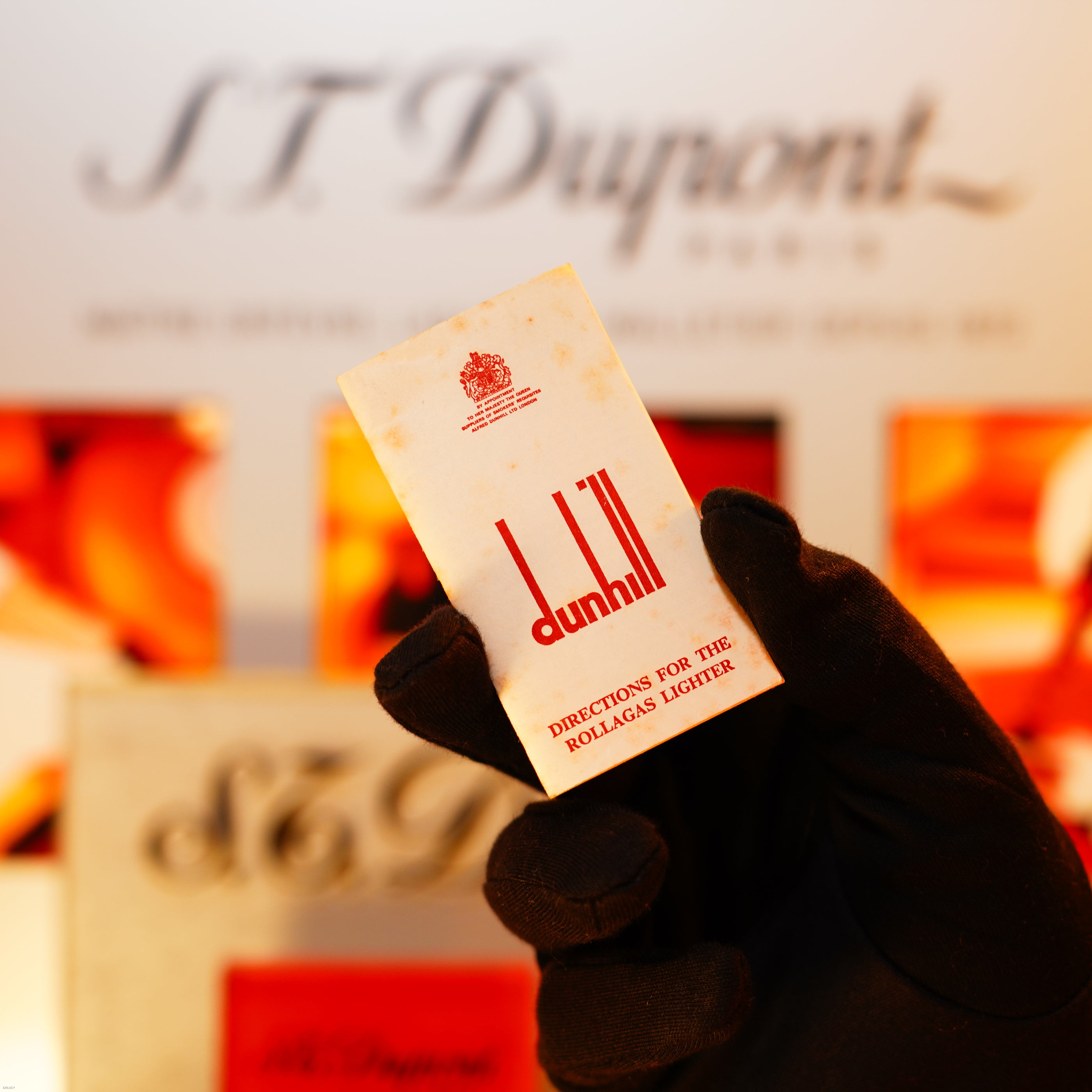 Vintage 1971 Dunhill Rollagas “Cross Hatch” Lighter – Heavy Silver Finish, Rare Early Pattern, Good Full Set