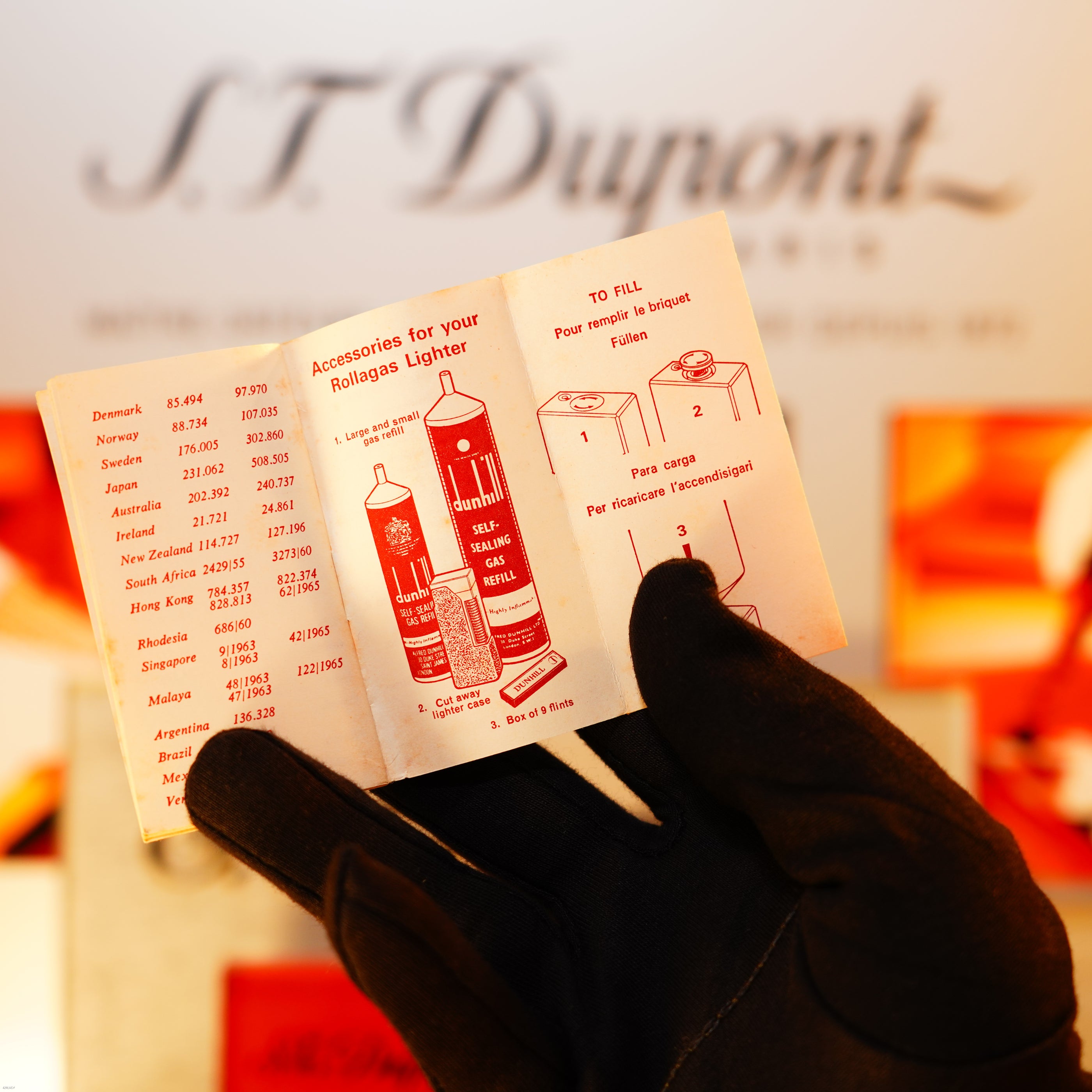 Vintage 1971 Dunhill Rollagas “Cross Hatch” Lighter – Heavy Silver Finish, Rare Early Pattern, Good Full Set