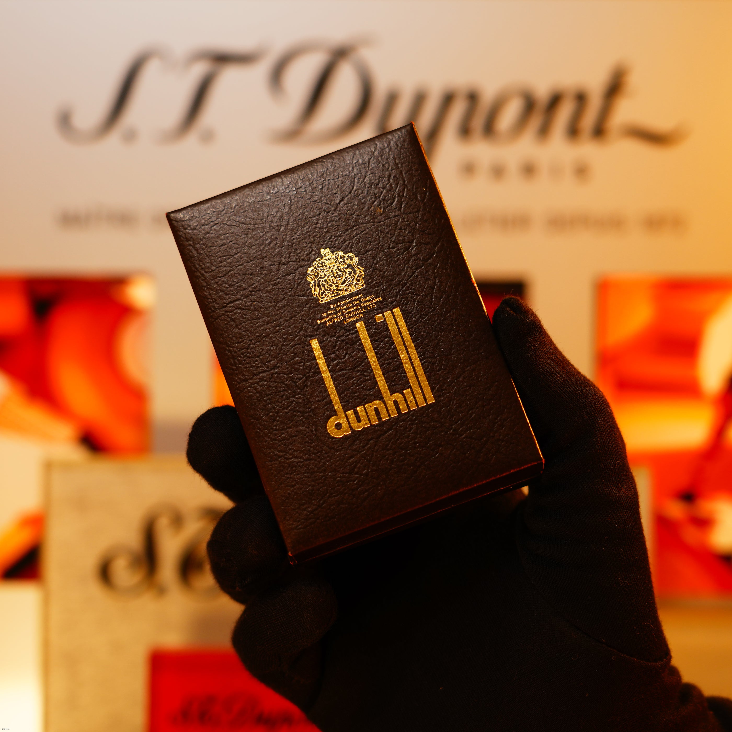 Vintage 1978 Dunhill Rollagas 24K Gold Barley Pattern Lighter