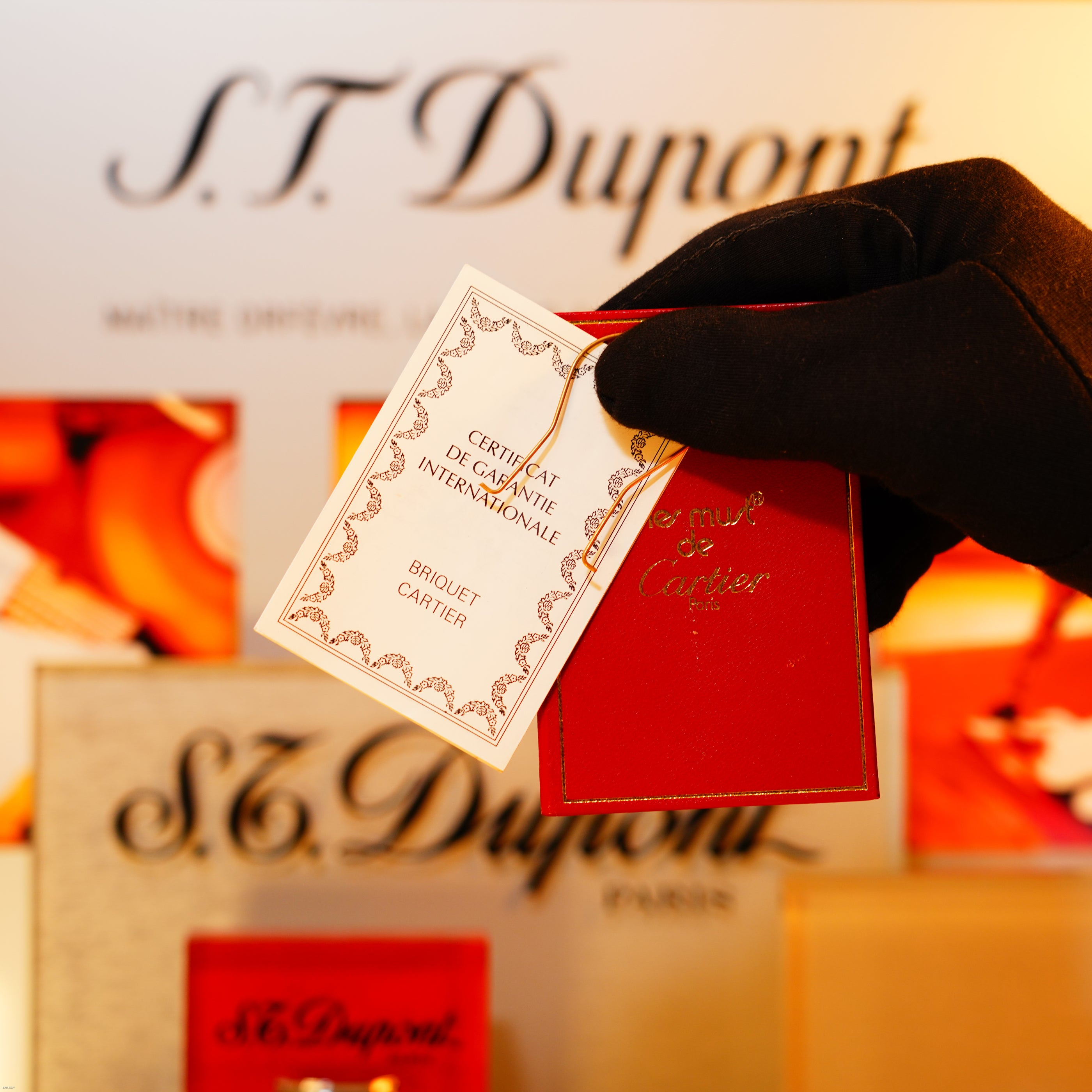 Vintage 1980 Cartier Mini “Pentagon” Lighter – Brushed Heavy Platinum Finish, New Old Stock Condition, Rare Full Set