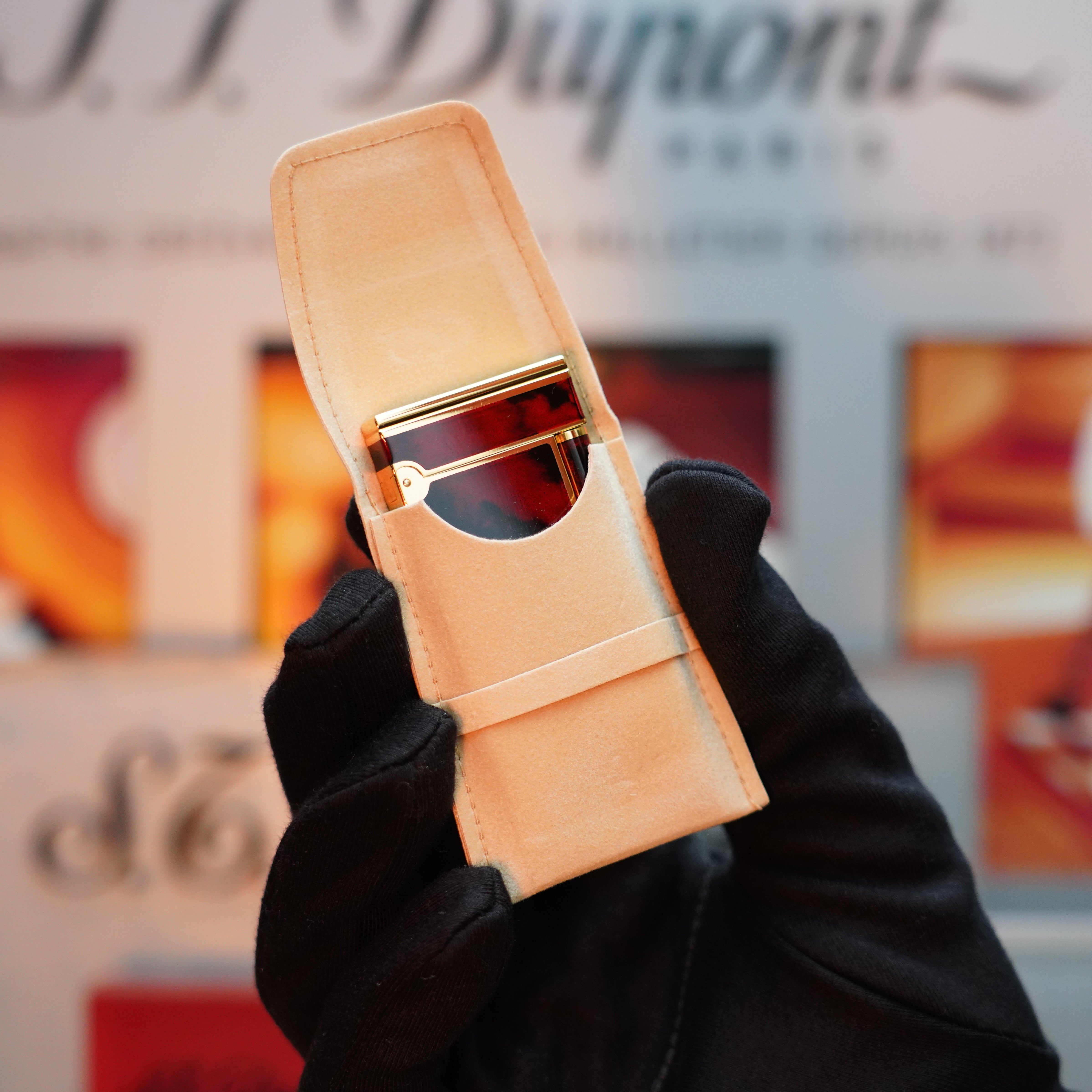 Vintage 1990 St Dupont Iconic 24k Gold Finish D Ligne Full hand