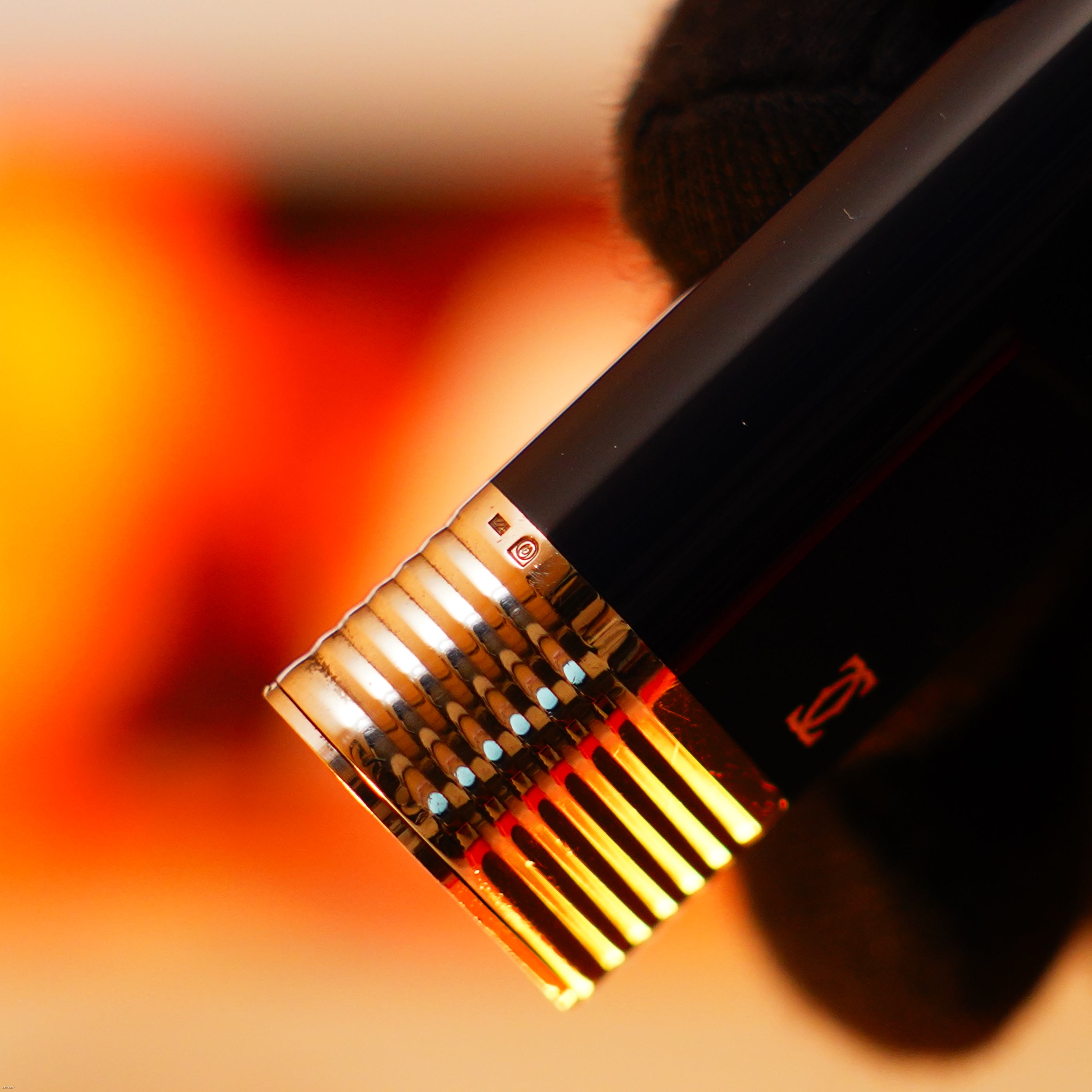 Vintage 1970 Cartier Solid 925 Silver Lighter – Natural Dark‑Blue Lacquer, Extremely Rare Early Model, Large Red Display Box & Papers, Good Condition