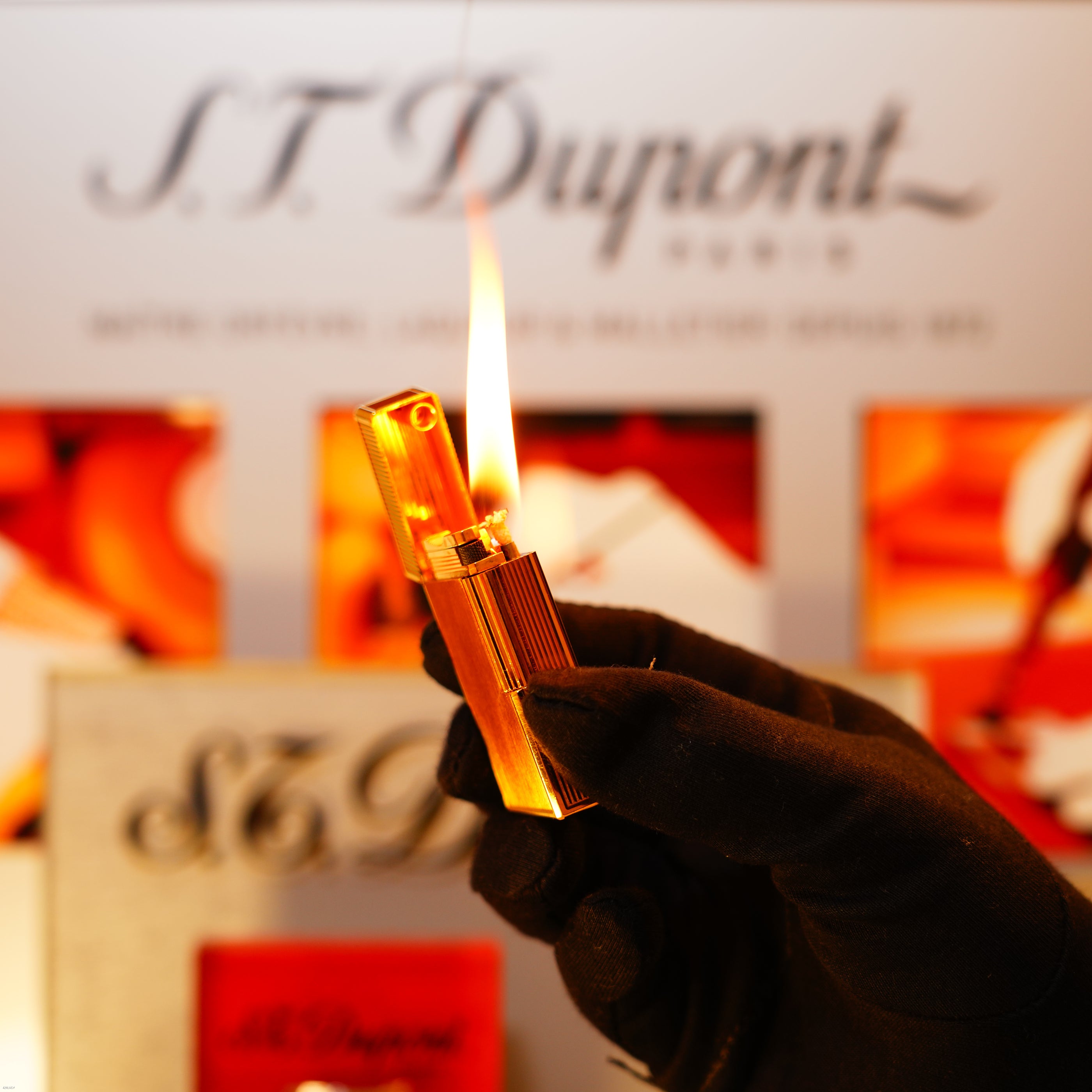 Vintage 1991 S.T. Dupont “Jubile” Limited Edition Petrol Lighter – 18K Gold-Finish Paris Series, Limited to 1500 Worldwide