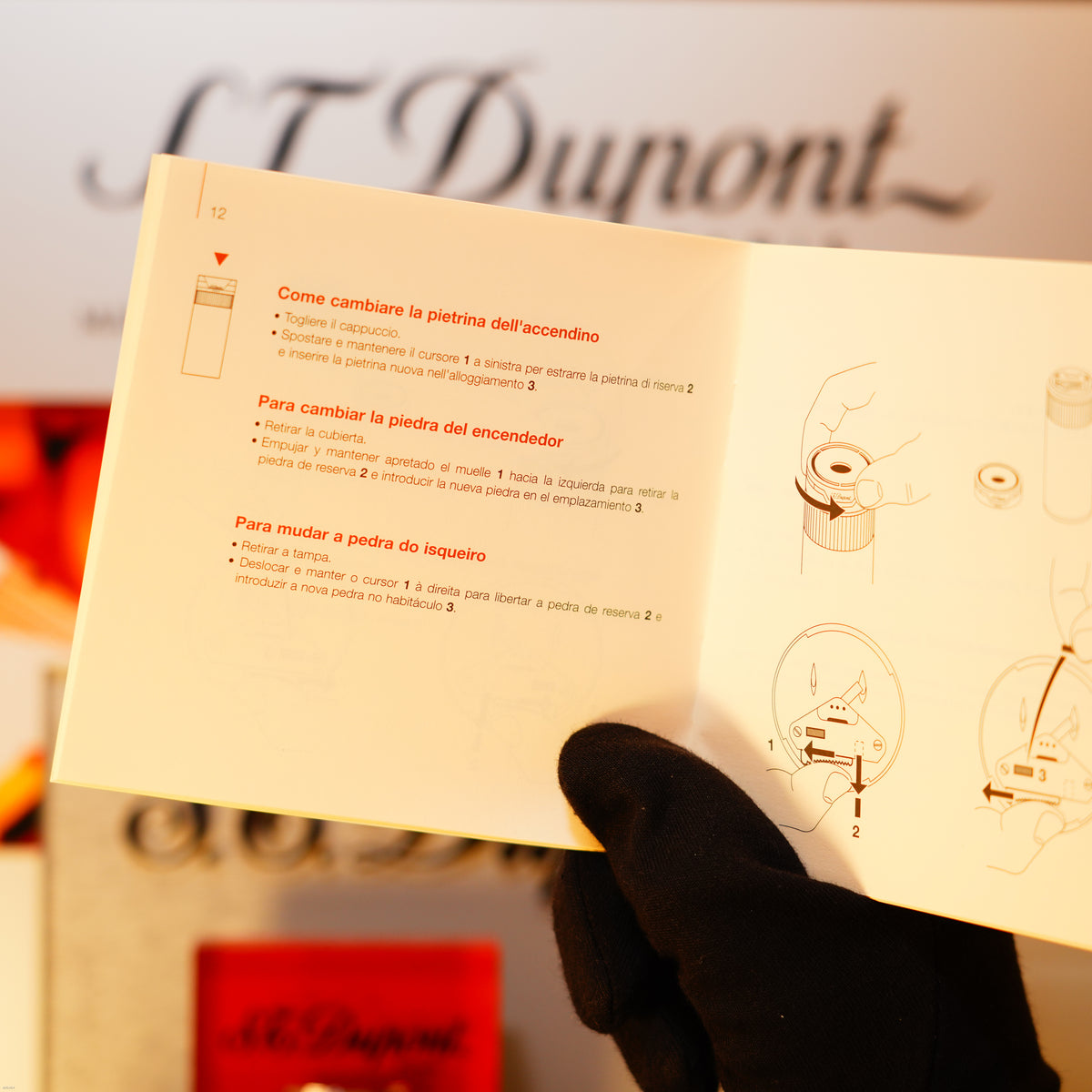 Vintage 1980 S.T. Dupont “Cylinder” Table Lighter Limited – Gold‑Plated Macassar Ebony Lacquer Masterpiece, Rare Desk Model in Excellent Condition