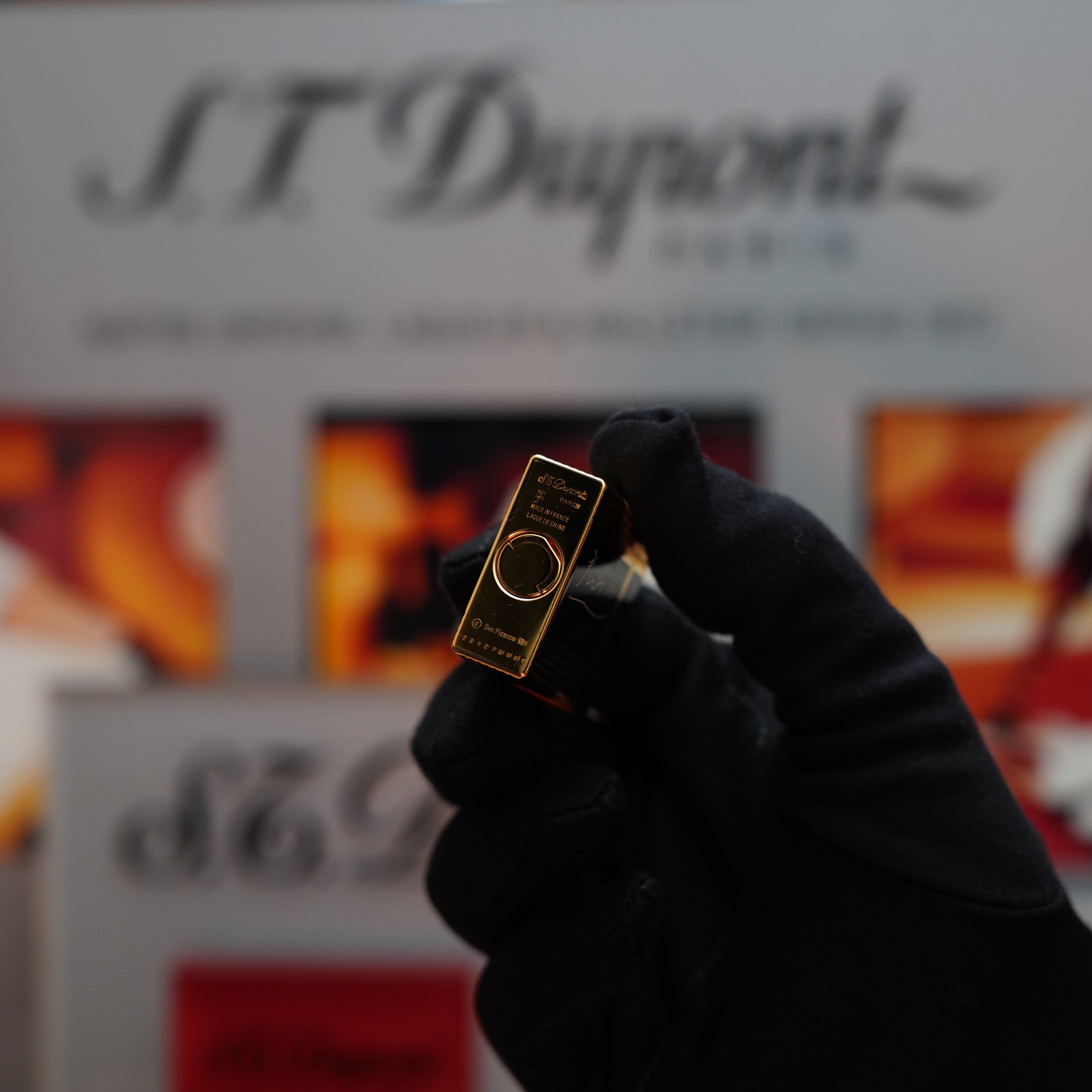 Vintage 1990 S.T. Dupont 24k Gold finish Pablo Picasso Limited