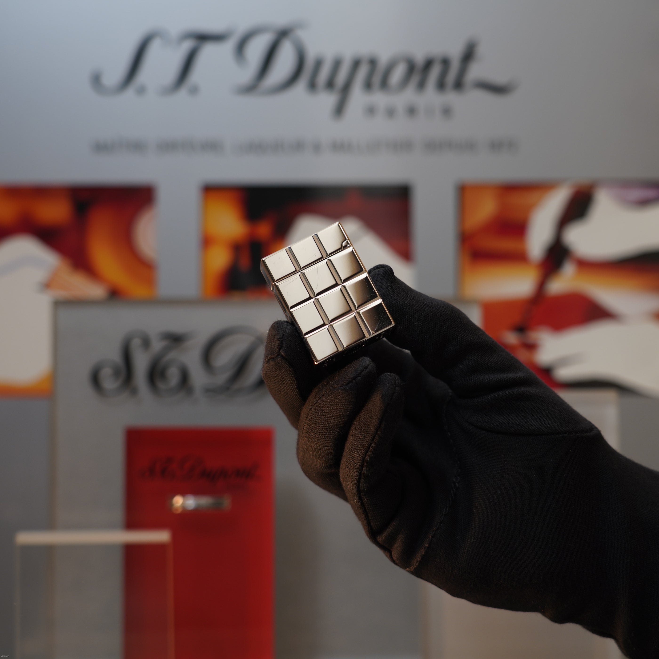 Vintage 2001 S.T. Dupont Limited Edition Platinum Natural Diamond 60 Years Anniversary Ligne 1 Lighter