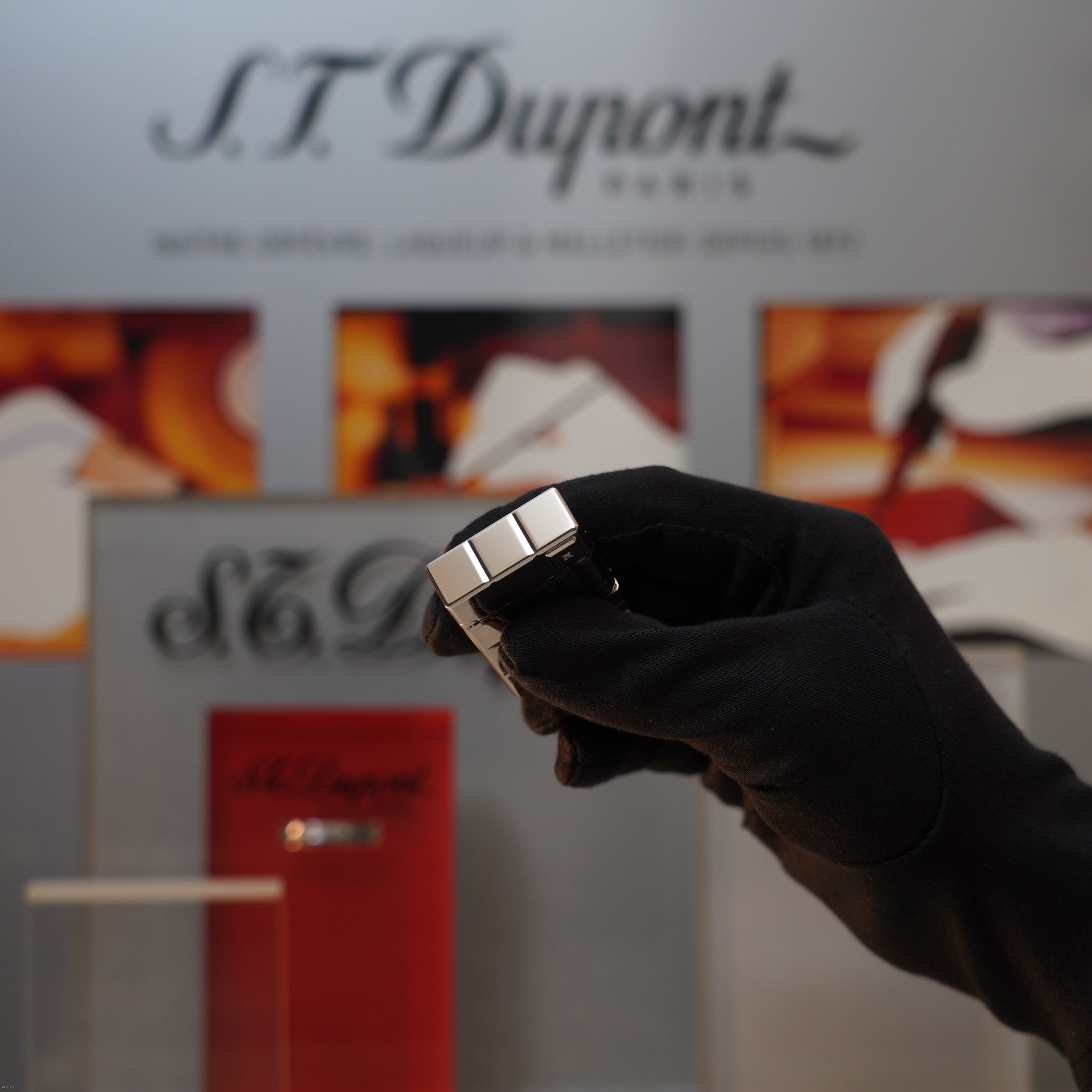 Vintage 2001 S.T. Dupont Limited Edition Platinum Natural Diamond 60 Years Anniversary Ligne 1 Lighter