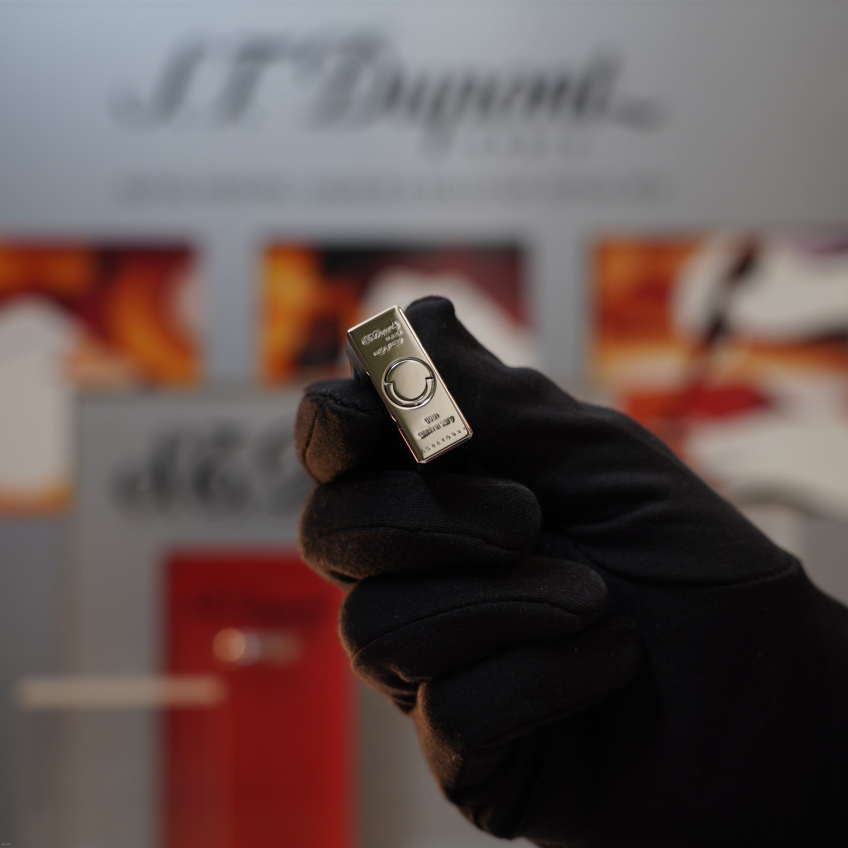 Vintage 2001 S.T. Dupont Limited Edition Platinum Natural Diamond 60 Years Anniversary Ligne 1 Lighter