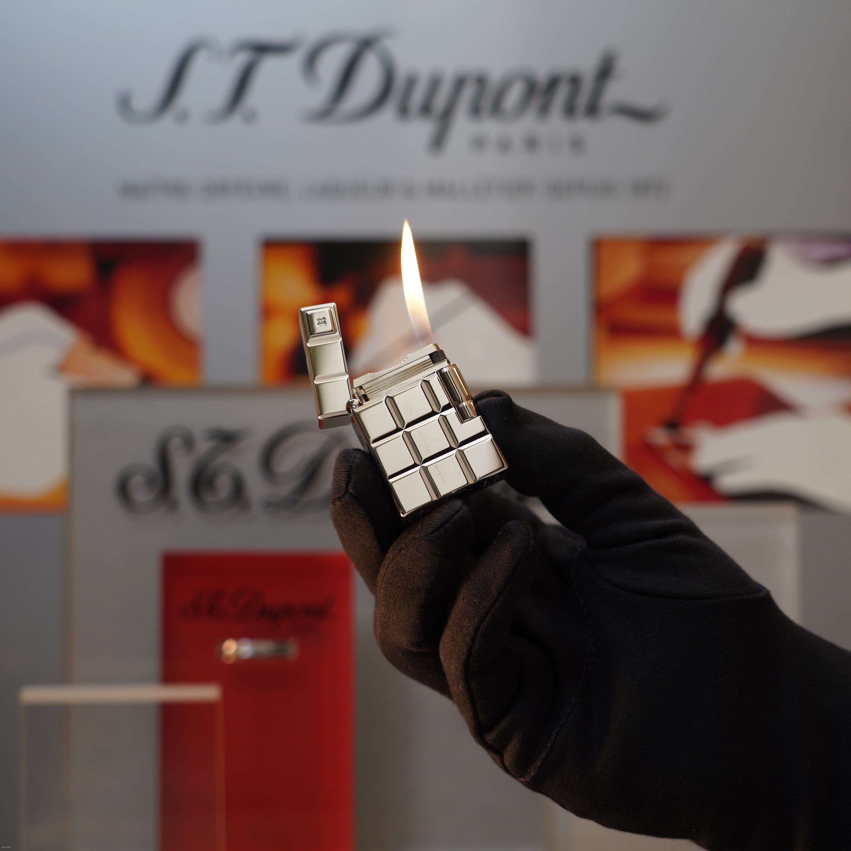 Vintage 2001 S.T. Dupont Limited Edition Platinum Natural Diamond 60 Years Anniversary Ligne 1 Lighter