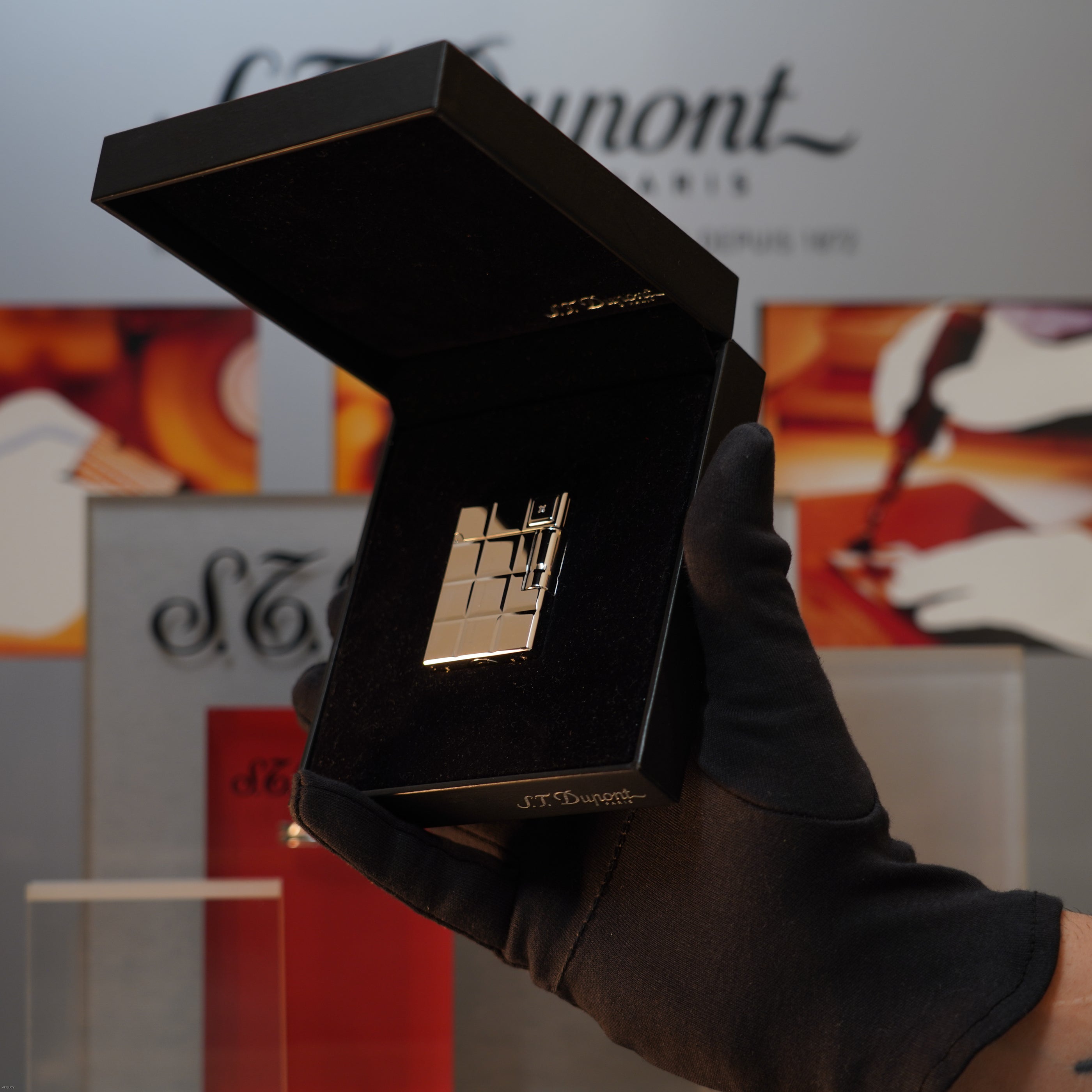 Vintage 2001 S.T. Dupont Limited Edition Platinum Natural Diamond 60 Years Anniversary Ligne 1 Lighter