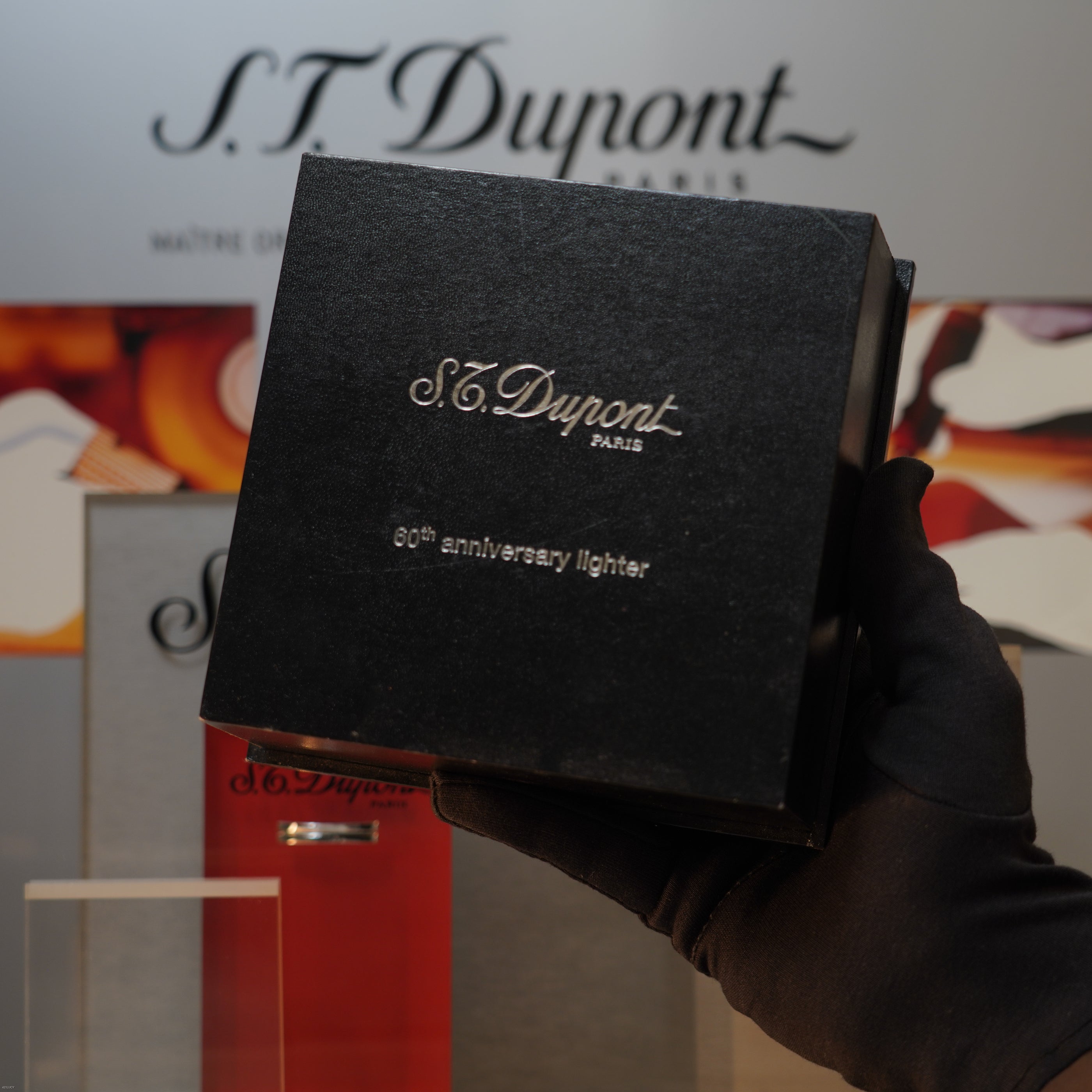 Vintage 2001 S.T. Dupont Limited Edition Platinum Natural Diamond 60 Years Anniversary Ligne 1 Lighter