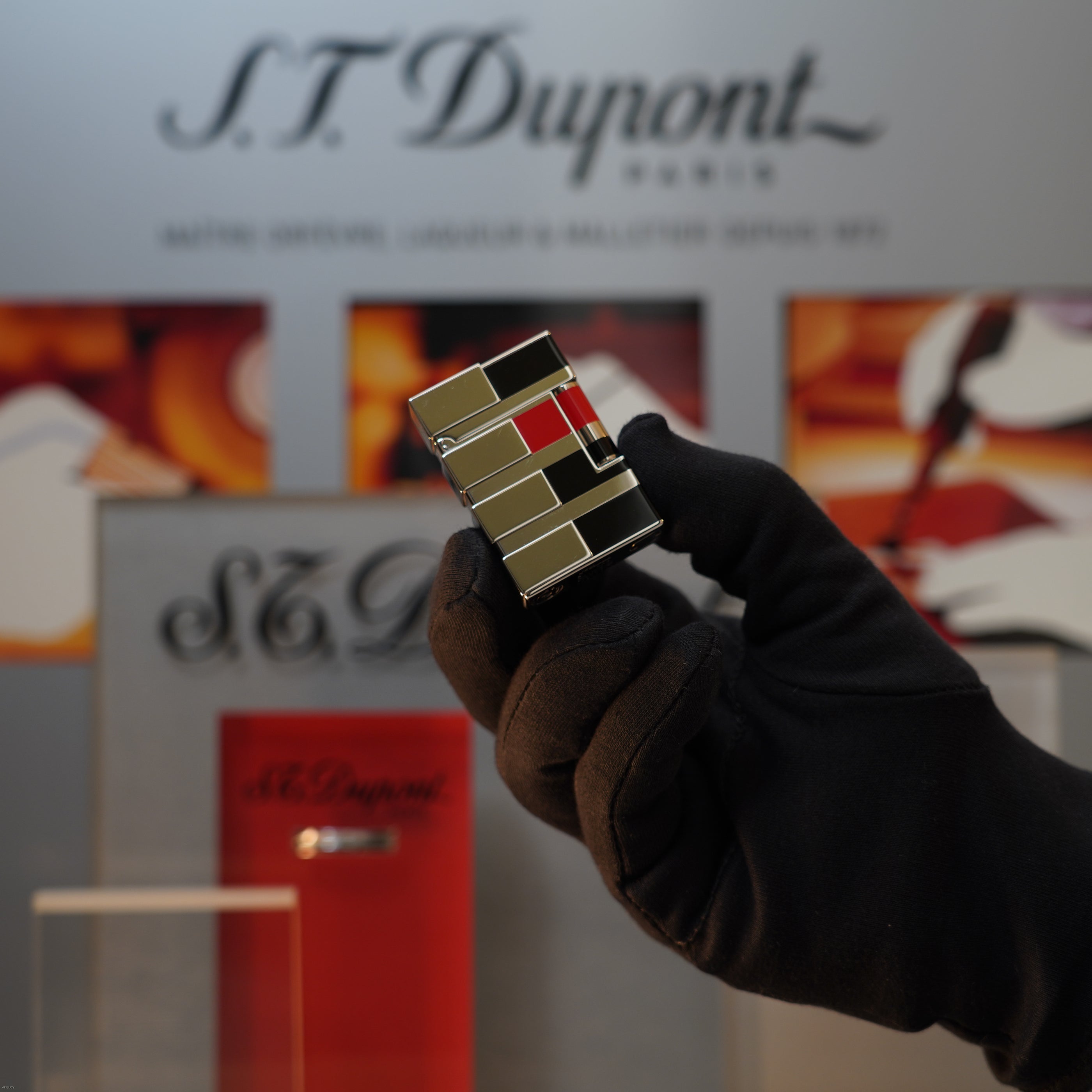 Vintage 2003 S.T. Dupont Gatsby ART & Technique Limited Edition Heavy Platinum Ligne 2 Lighter Clink Sound