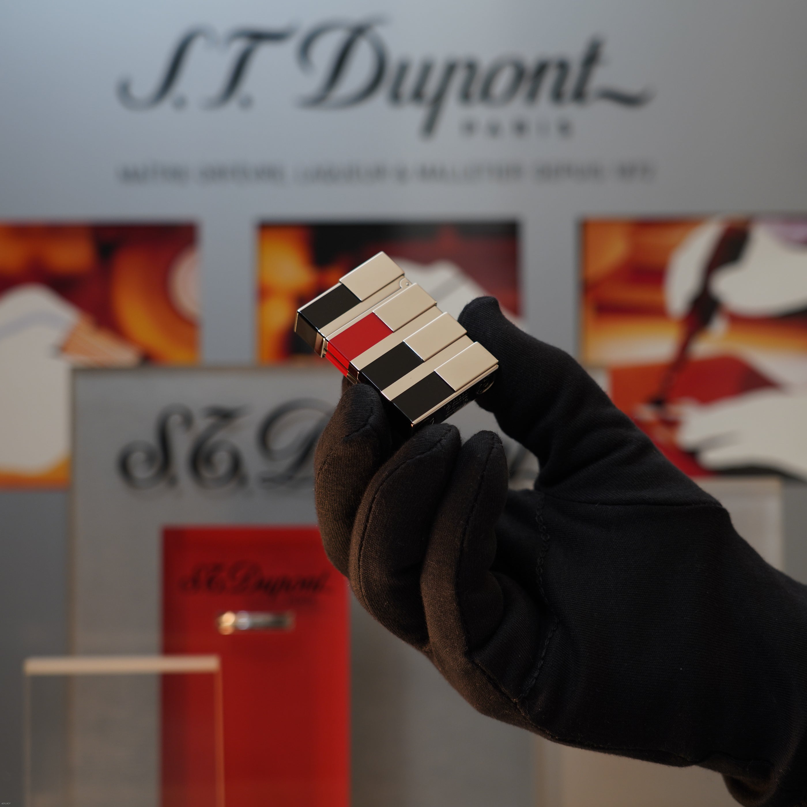 Vintage 2003 S.T. Dupont Gatsby ART & Technique Limited Edition Heavy Platinum Ligne 2 Lighter Clink Sound