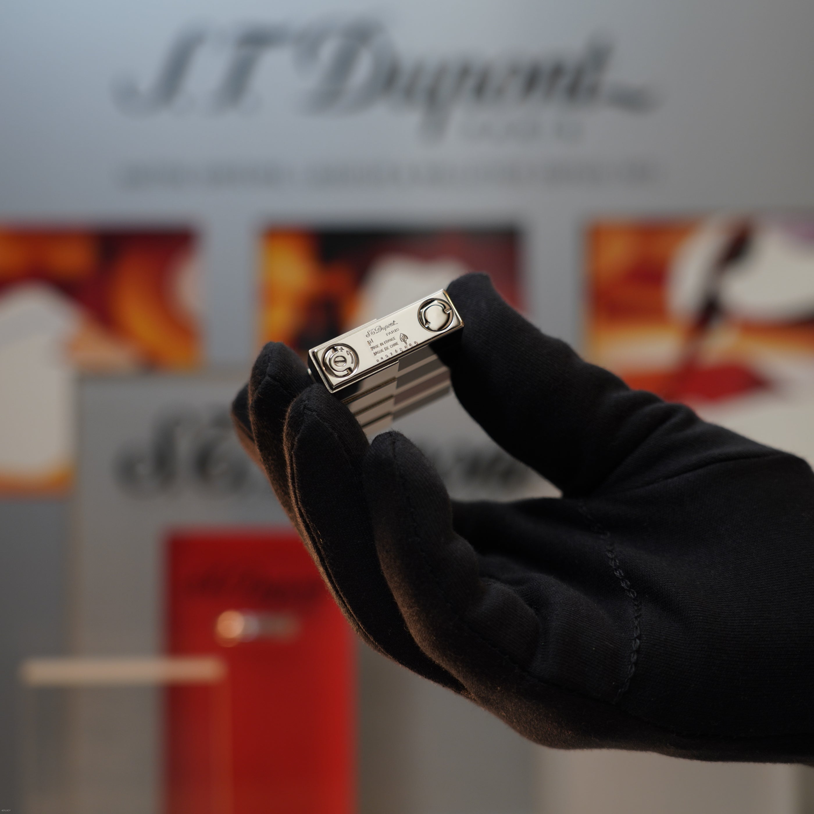 Vintage 2003 S.T. Dupont Gatsby ART & Technique Limited Edition Heavy Platinum Ligne 2 Lighter Clink Sound