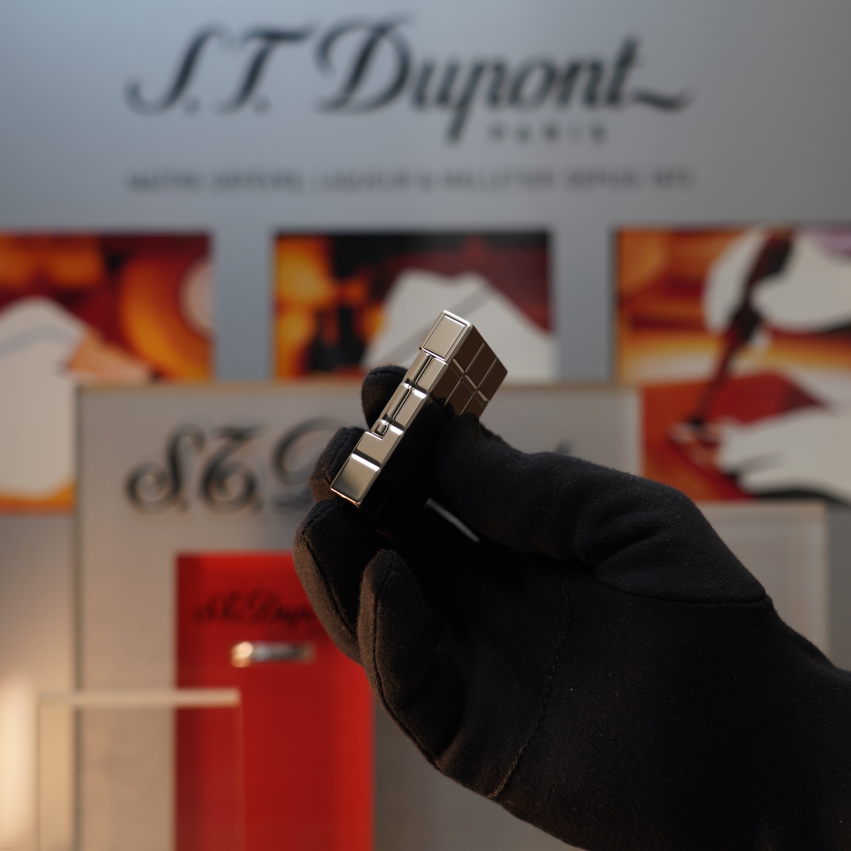 Vintage 1990 S.T. Dupont Large Ligne 2 Heavy Platinum Natural Diamond 60 Years Anniversary Limited Edition Lighter Clink Sound