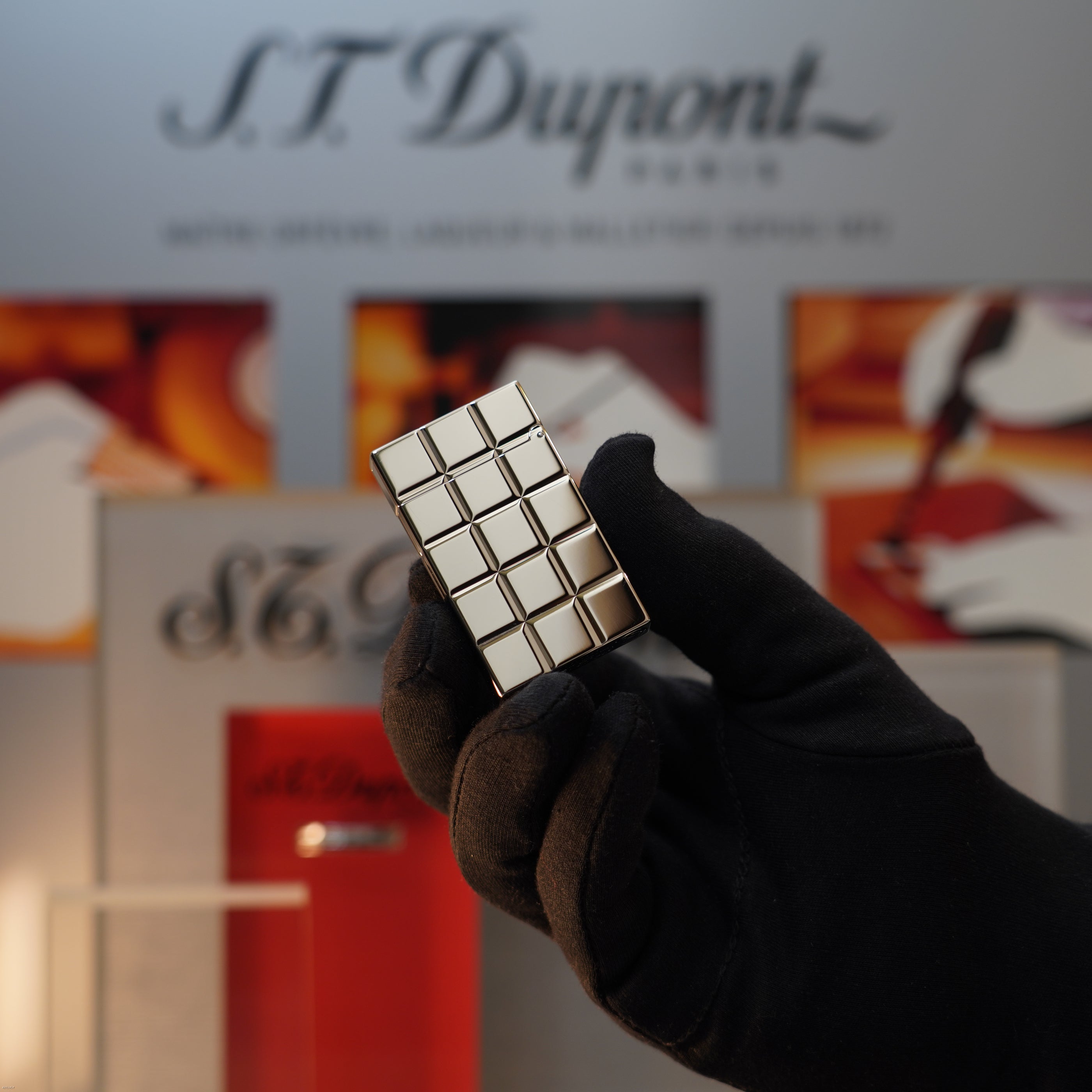 Vintage 1990 S.T. Dupont Large Ligne 2 Heavy Platinum Natural Diamond 60 Years Anniversary Limited Edition Lighter Clink Sound