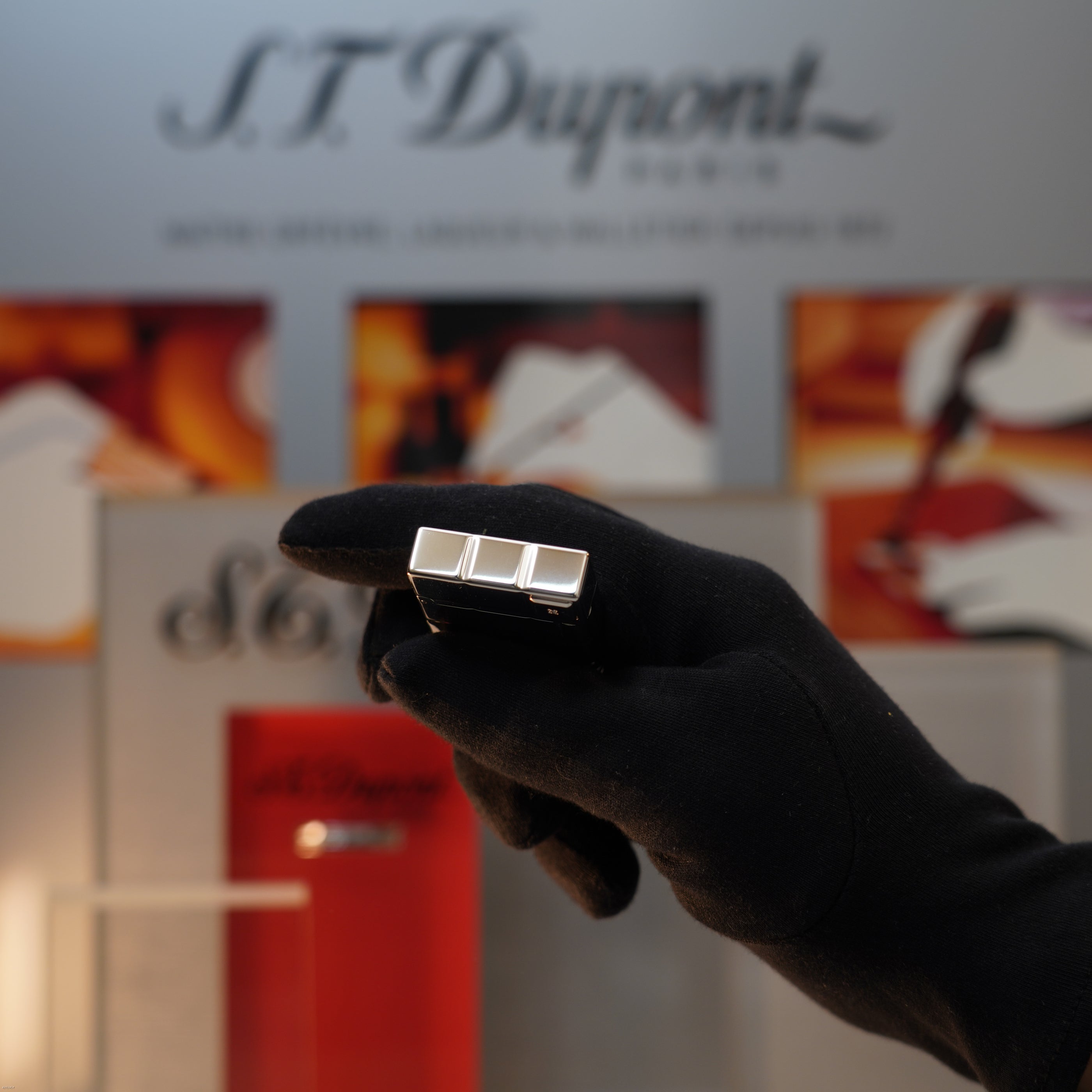 Vintage 1990 S.T. Dupont Large Ligne 2 Heavy Platinum Natural Diamond 60 Years Anniversary Limited Edition Lighter Clink Sound