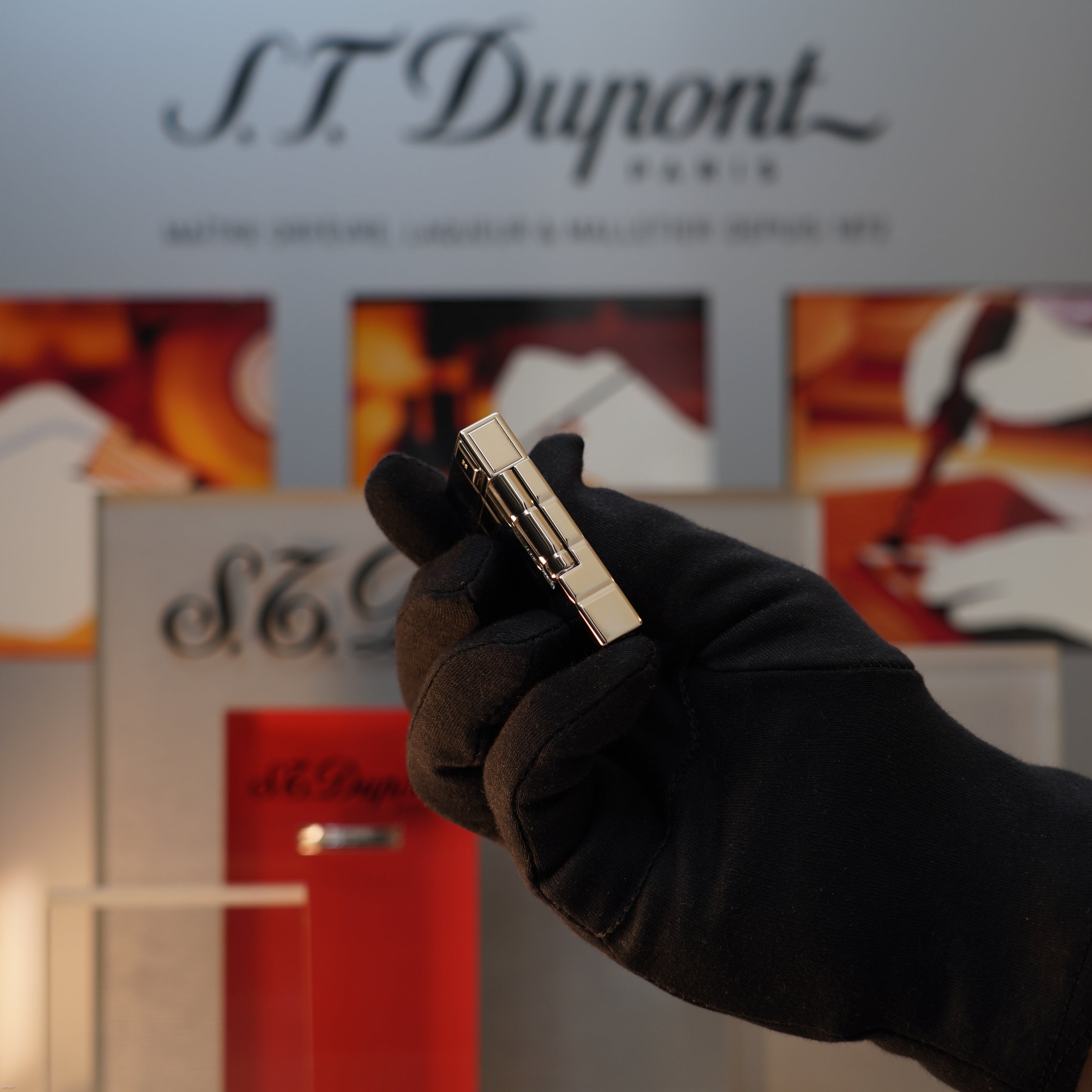 Vintage 1990 S.T. Dupont Large Ligne 2 Heavy Platinum Natural Diamond 60 Years Anniversary Limited Edition Lighter Clink Sound