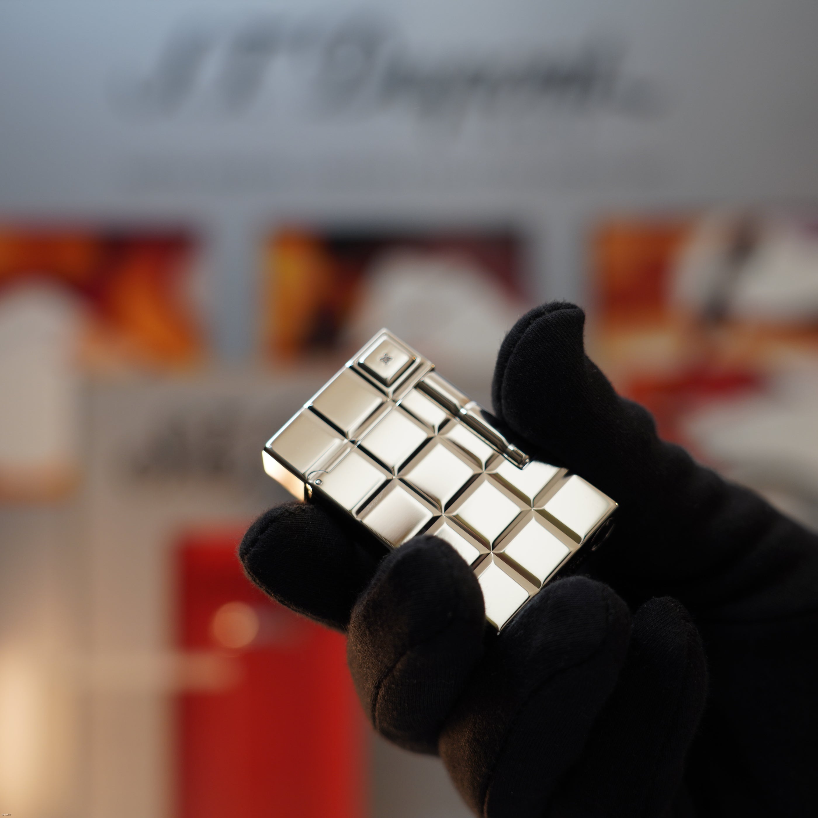 Vintage 1990 S.T. Dupont Large Ligne 2 Heavy Platinum Natural Diamond 60 Years Anniversary Limited Edition Lighter Clink Sound