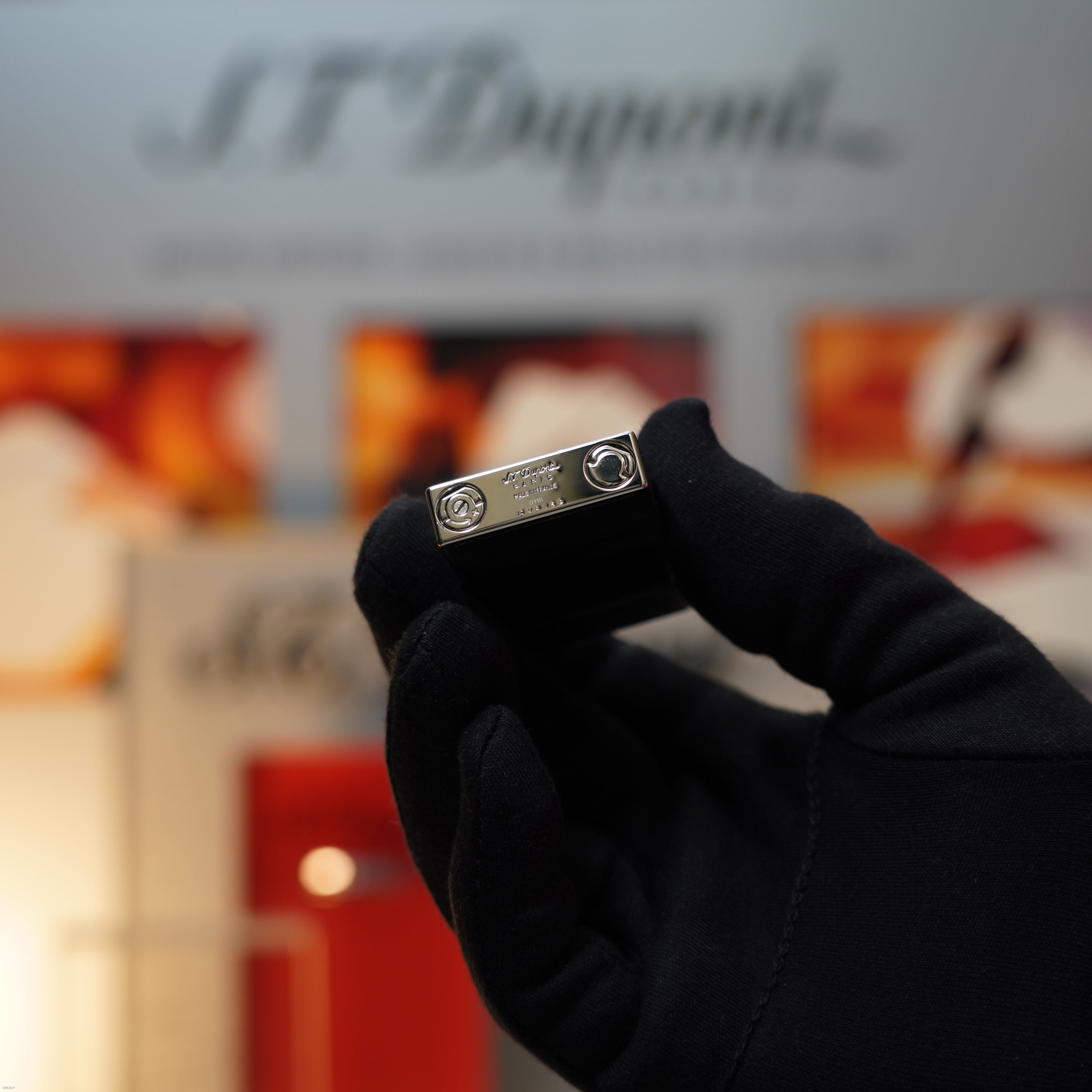 Vintage 1999 S.T. Dupont Limited Edition Mother‑of‑Pearl Heavy Platinum Large Ligne 2 Lighter Clink Sound