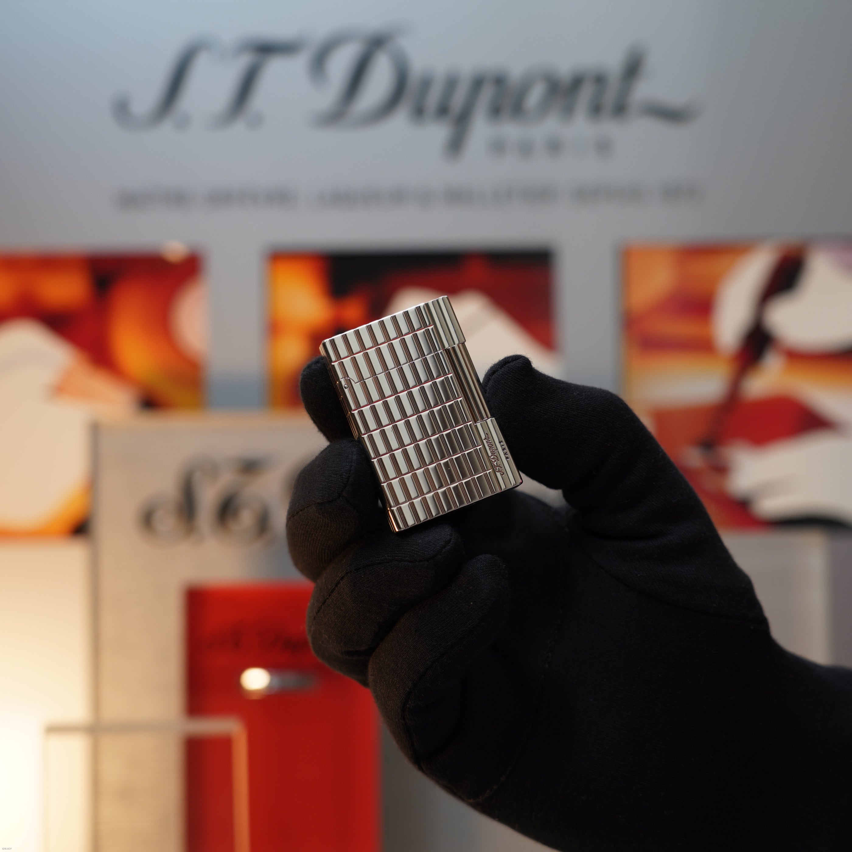 Vintage 1990 S.T. Dupont Gatsby Heavy Silver Finish Loud Clink Ligne 2 Lighter Clink Sound