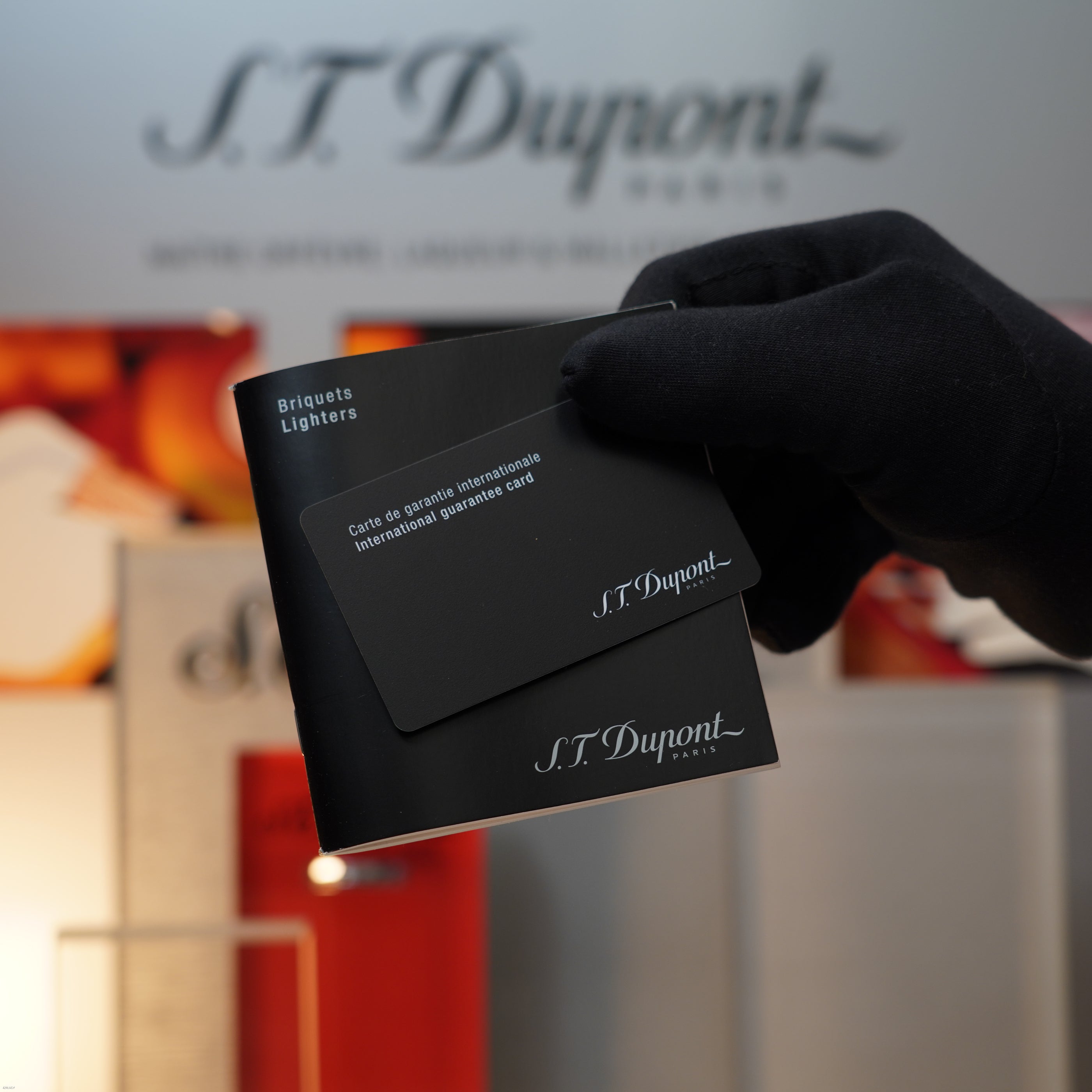 Vintage 1990 S.T. Dupont Large Ligne 2 Rare Two Flame Natural Diamond Limited Edition Black Lacquer Platinum Lighter Clink Sound