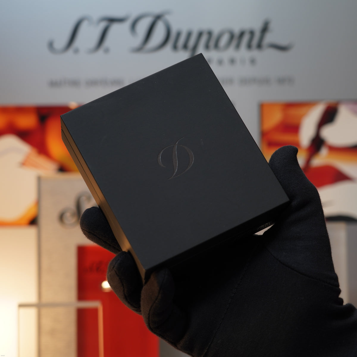 Vintage 1990 S.T. Dupont Large Ligne 2 Rare Two Flame Natural Diamond Limited Edition Black Lacquer Platinum Lighter Clink Sound