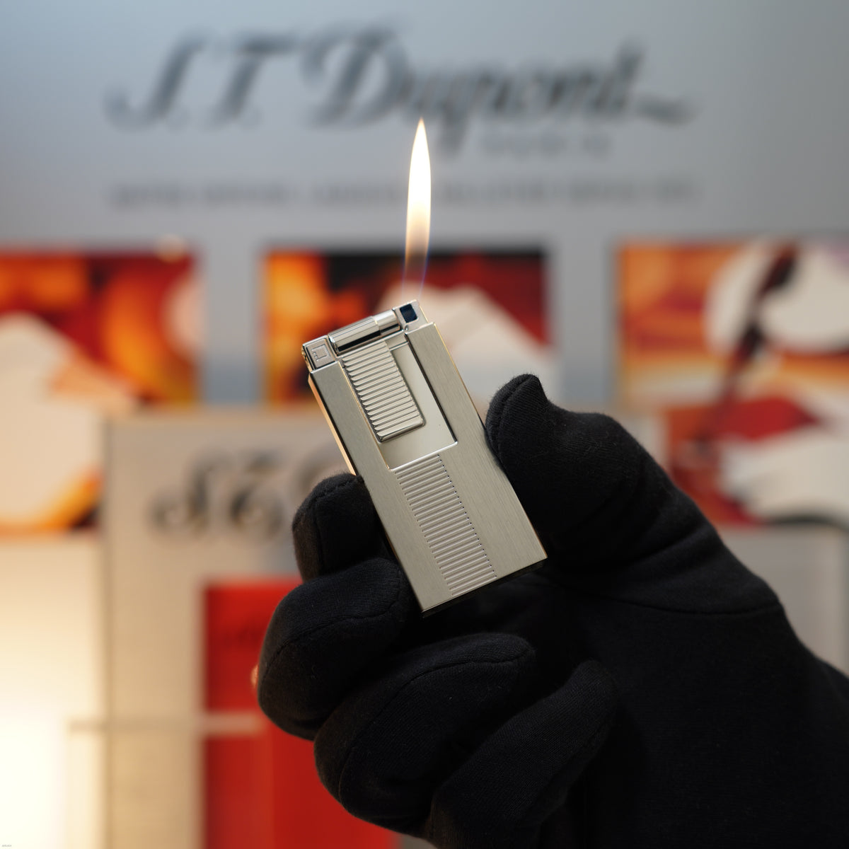 Vintage 2000 S.T. Dupont Heavy Palladium Décor High Tech rare Lighter