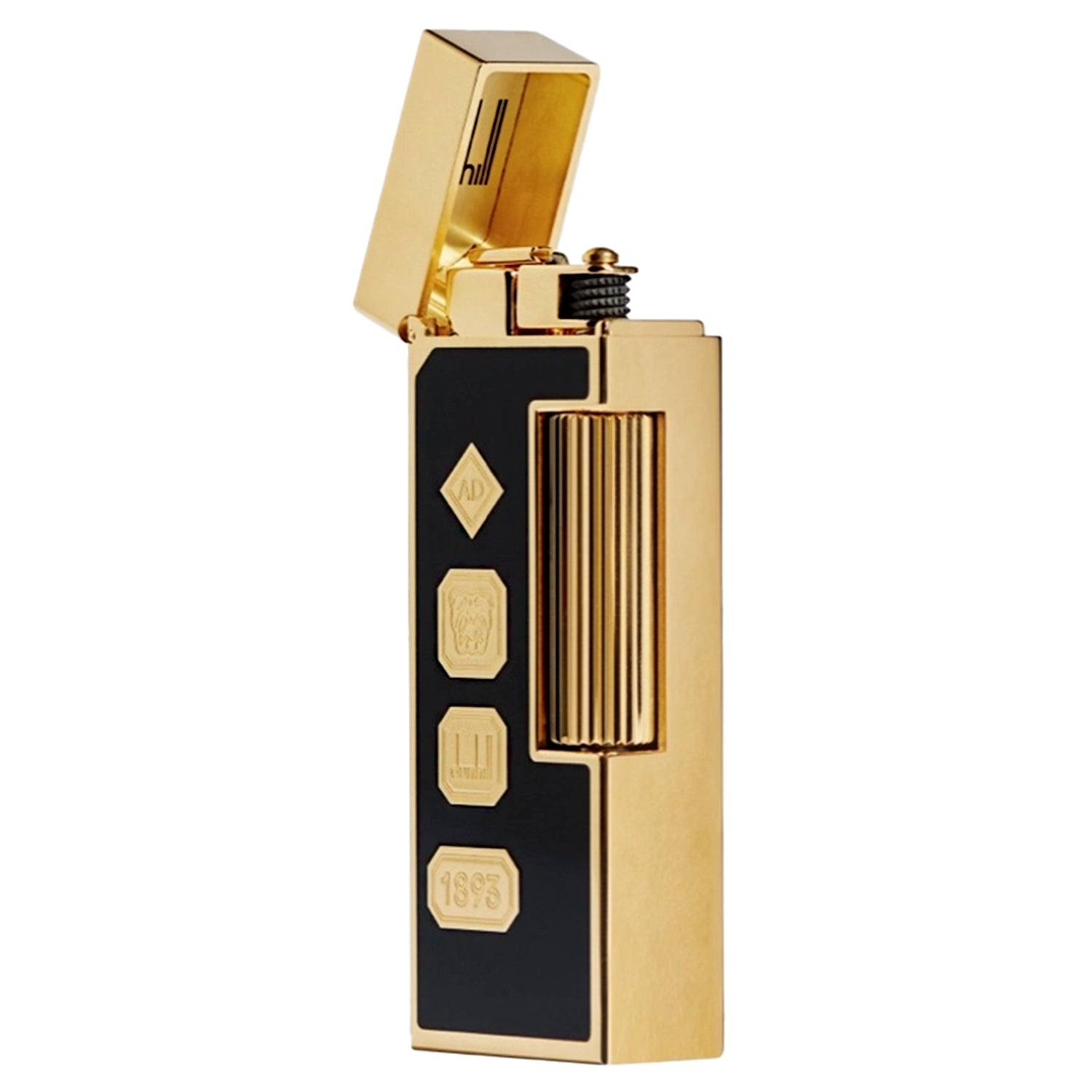 Dunhill Hallmark Black & Gold Finish Rollagas Lighter