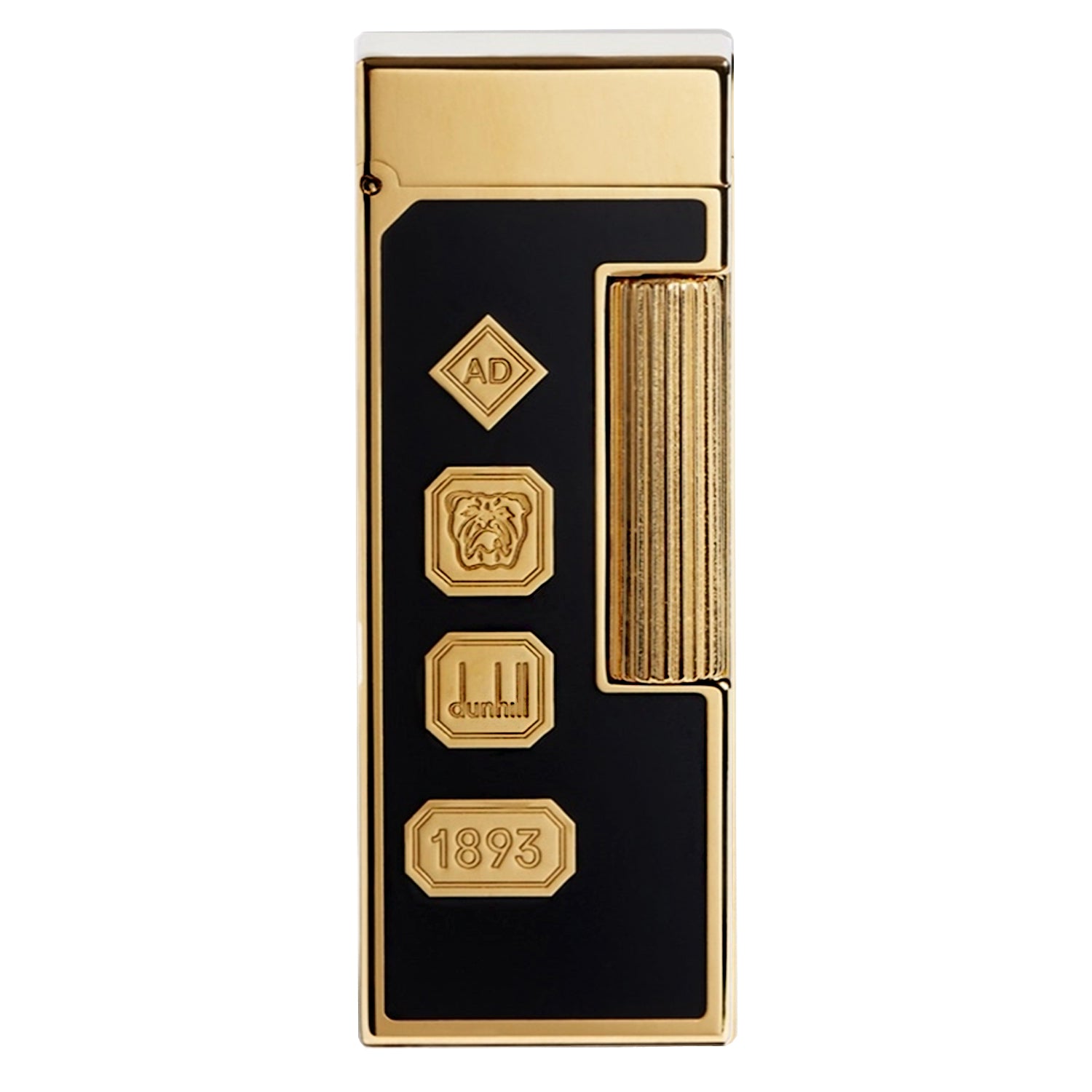 Dunhill Hallmark Black & Gold Finish Rollagas Lighter 