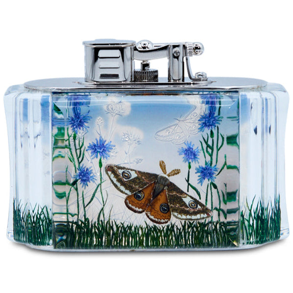 ◆dunhill  カフス　ミレニアム　No.403◆ Dunhill Limited Edition Blue Aquarium Moth Table Lighter