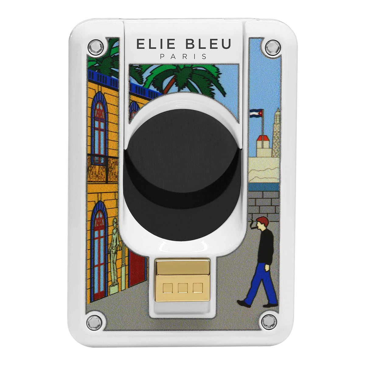 Elie Bleu Limited Edition Casa Cubana White & Gold "Carousel" Double Blade Cutter