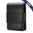 A black leather lighter case with a strap closure, featuring the embossed brand name 'ELIE BLEU PARIS' on the front. A blue diagonal 'NEW' banner is visible in the top right corner against a plain white background.
