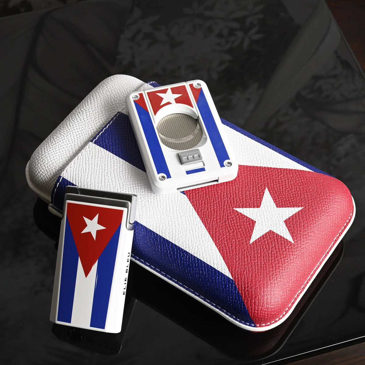 Elie Bleu Cuban Flag Double Blade Cutter