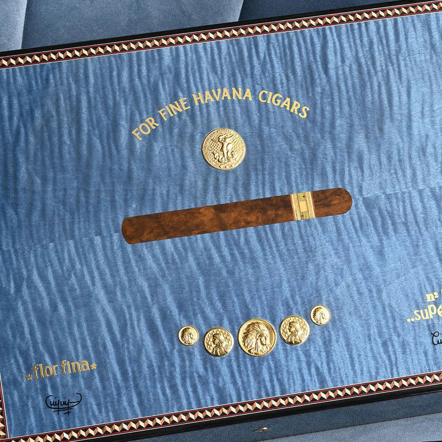 Elie Bleu Blue Sycamore Medals Humidor (200 Cigars)