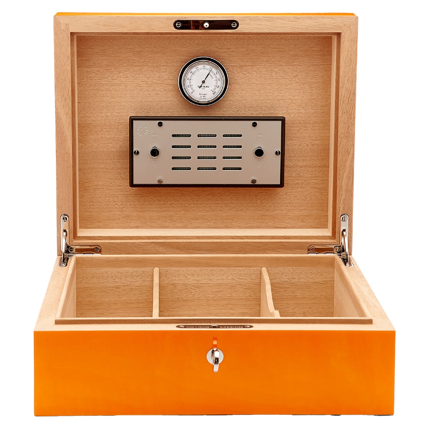 Elie Bleu Orange Sycamore Fruit Humidor (75 Cigars)