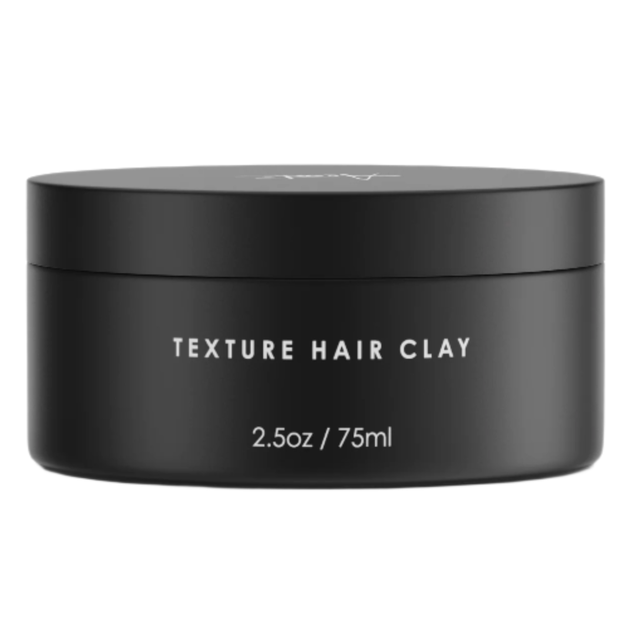 A black tin of Forte Series Control Clay with a textured, long-lasting hold on a white surface.